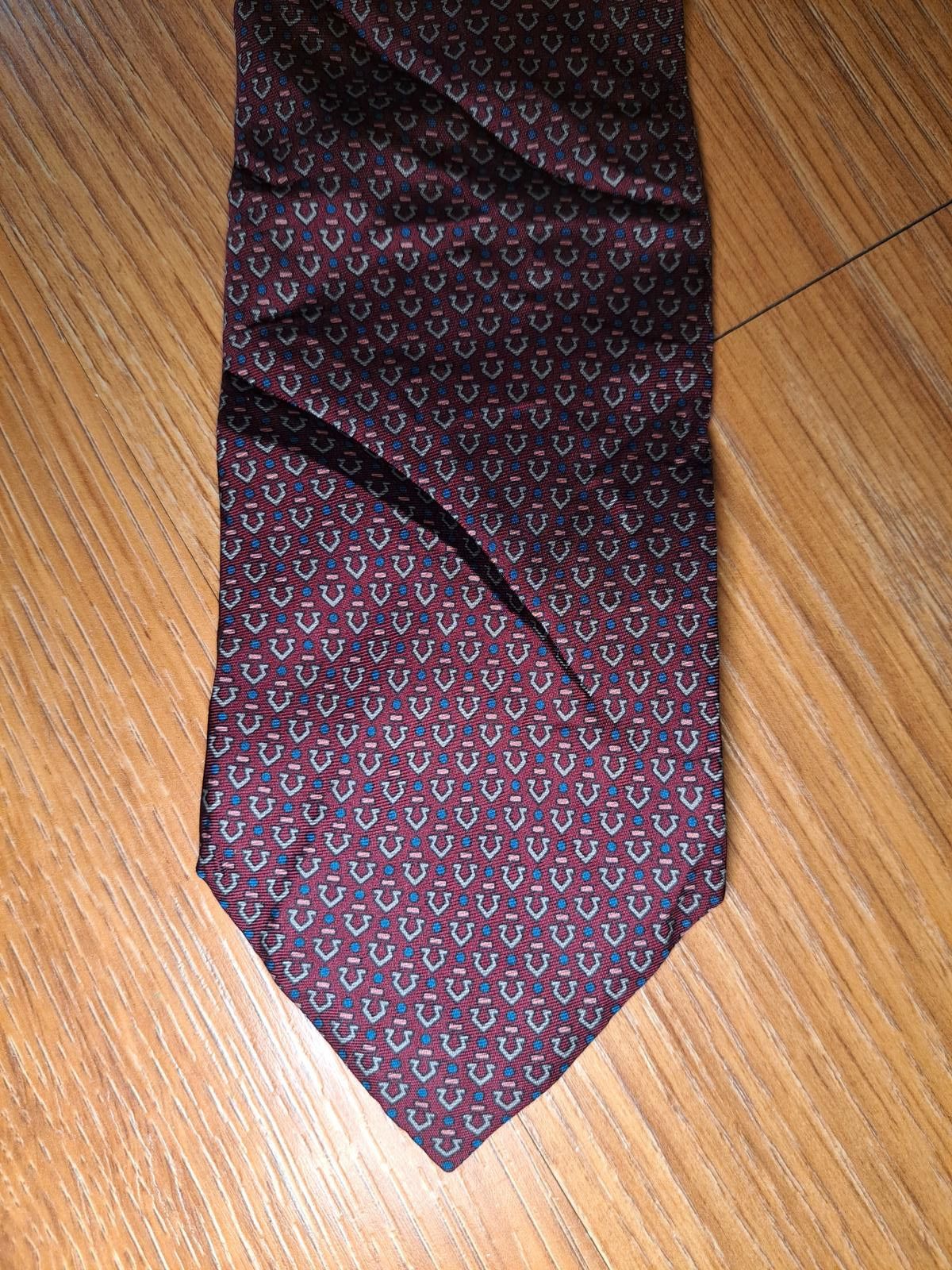 Pierre Balmain Pierre Balmain 100% Silk Tie Burgundy Handmade in Italy Size ONE SIZE - 1 Thumbnail
