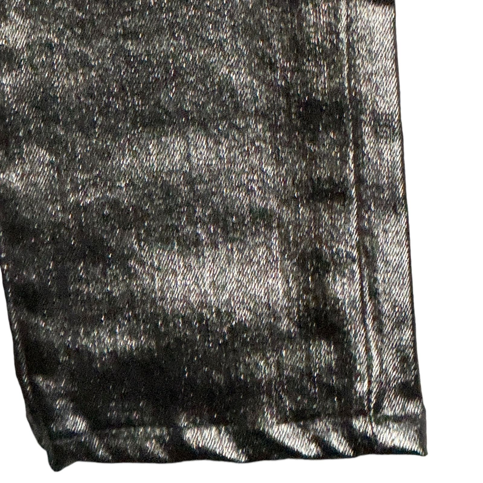 AG Adriano Goldschmied AG Adriano Goldschmied Graduate Metallic Silver Jeans Sz 25 Size 25" / US 0 / IT 36 - 3 Thumbnail