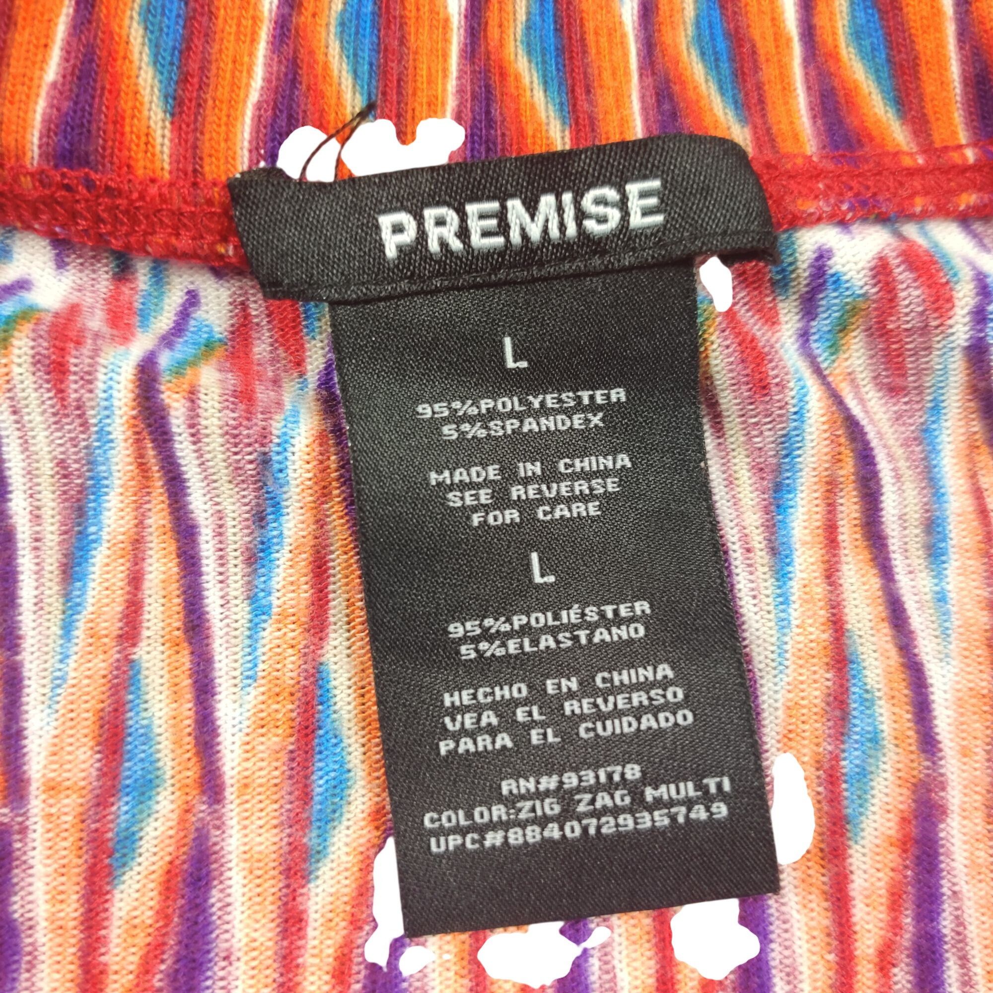 Other Premise Colorful Tunic Top L Red Orange Abstract Chevron Boh Size L / US 10 / IT 46 - 3 Thumbnail