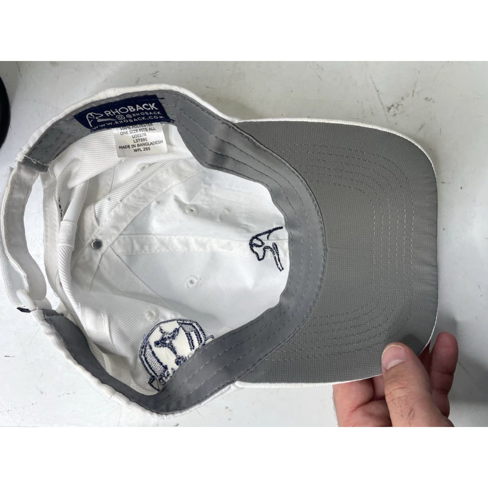 Vintage Rhoback Crave Performance Golf Cap White Stitch Logo Adult Strapback Rockland CC Size ONE SIZE - 6 Thumbnail