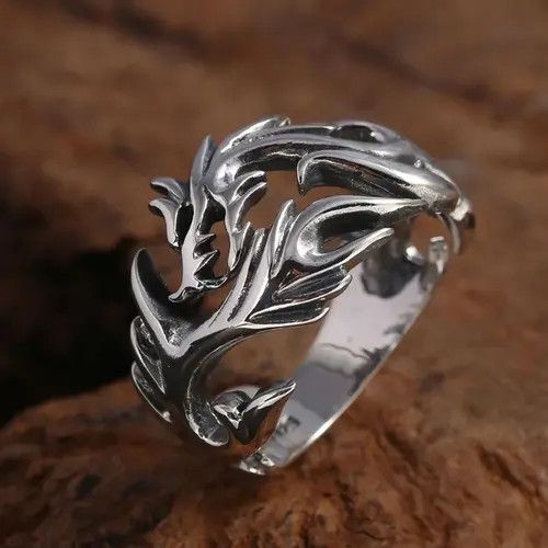 Jewelry × Vintage Titanium Steel Dragon Ring Size ONE SIZE - 2 Thumbnail
