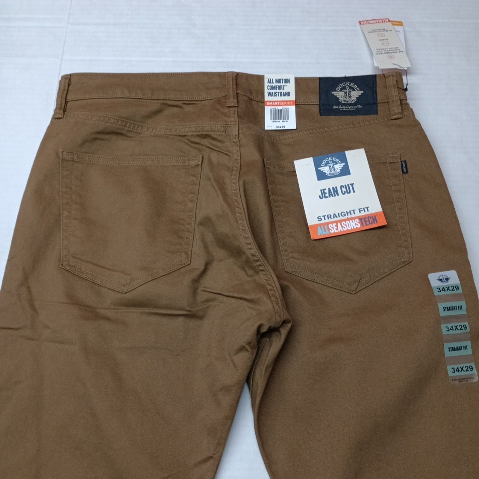 Dockers Dockers Pants Men's 34x29 Brown Straight Fit Jean Cut Size US 34 / EU 50 - 9 Thumbnail