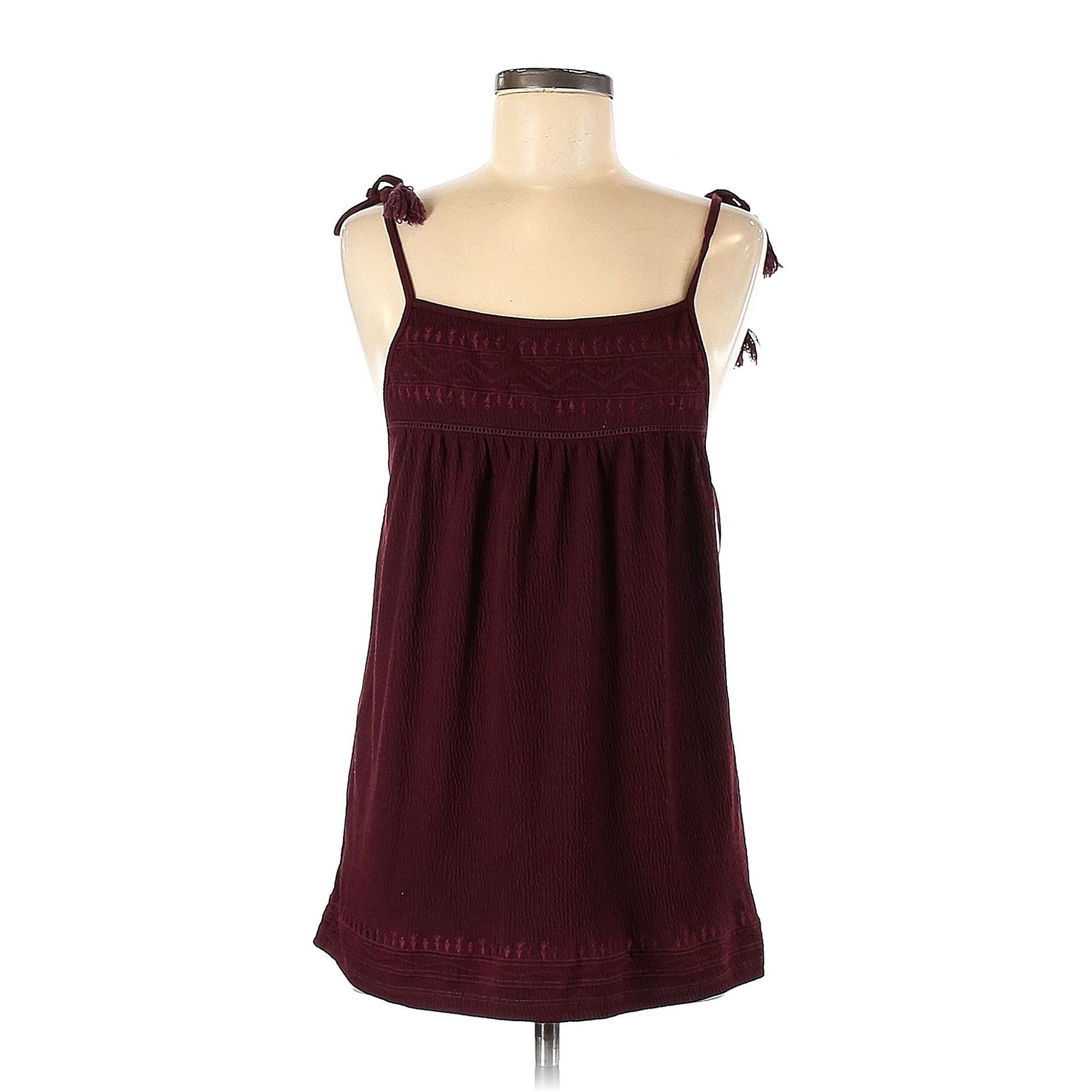 Neiman Marcus Neiman Marcus Burgundy Spaghetti Strap Flowy Summer Shirt Si Size M / US 6-8 / IT 42-44 - 1 Thumbnail