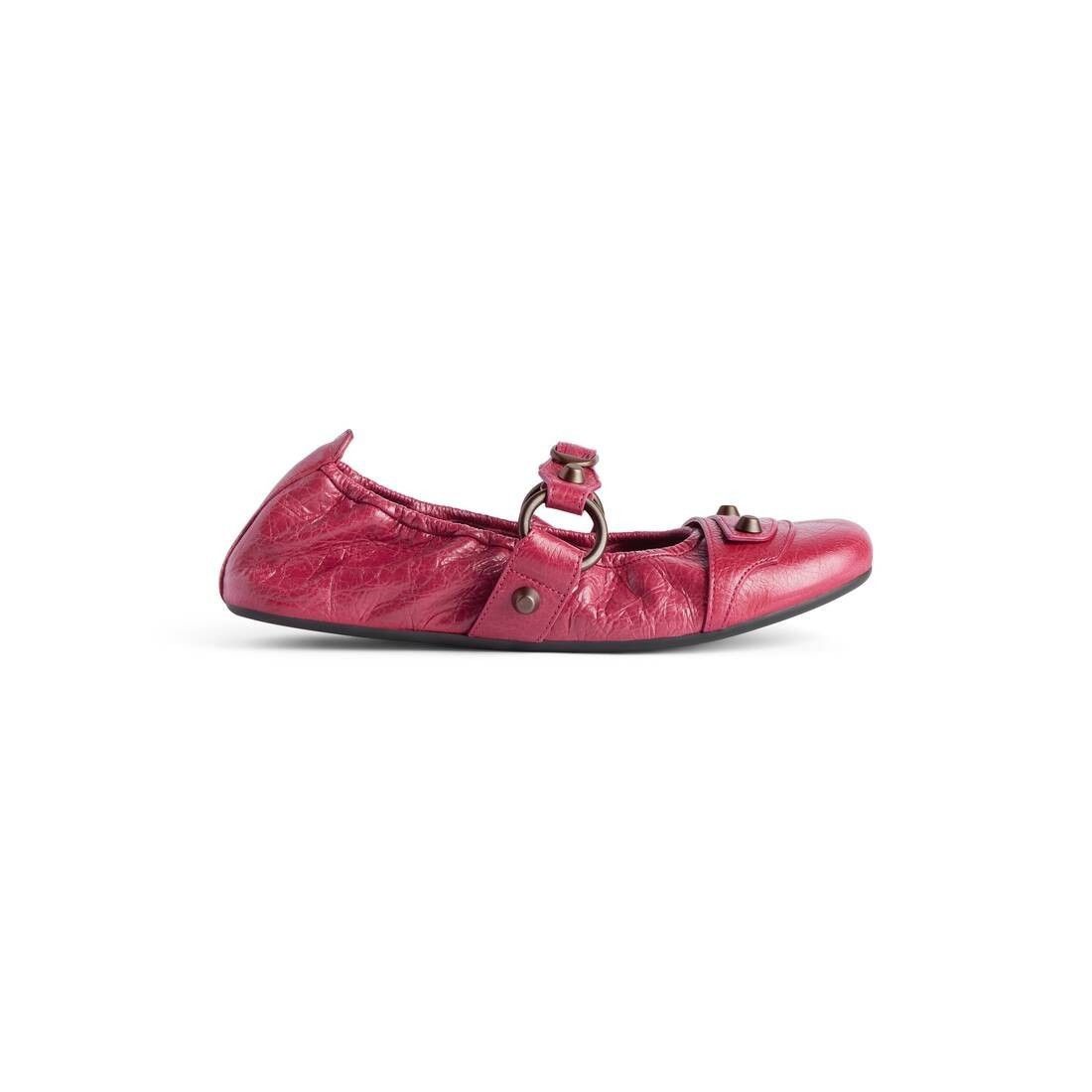 BALENCIAGA City $995 Framboise Ballerina Flats New & Authent