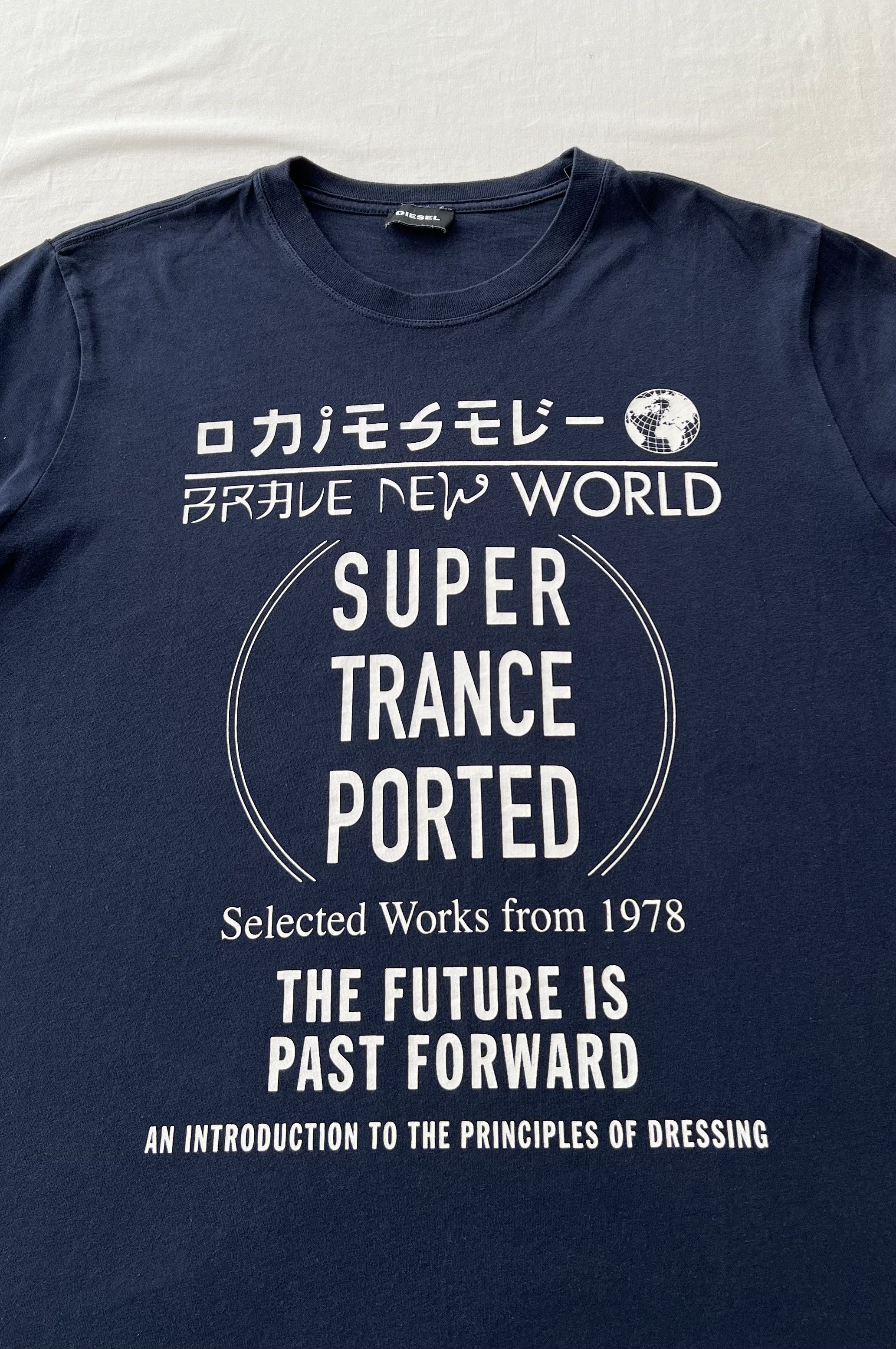 Diesel Diesel Super Trance Ported Navy T-shirt Size US L / EU 52-54 / 3 - 4 Thumbnail