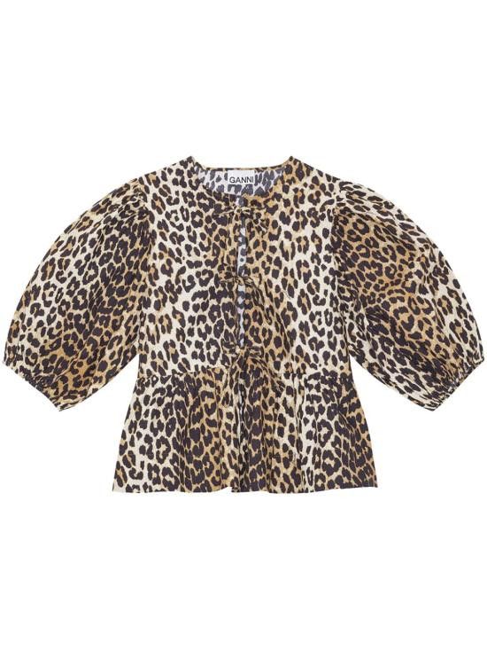 Ganni GANNI Women Shirts F9116 943 Brown Size XS / US 0-2 / IT 36-38 - 1 Thumbnail