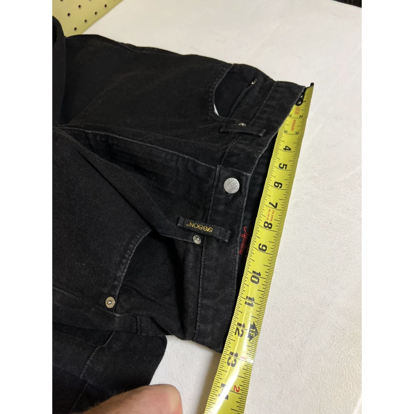 Vintage VTG Sasson Women's Tapered High Rise Mom Jeans Size 9/10 Black Wash Denim Cotton Jeans Casual Womens 1980s Size 30" / US 8 / IT 44 - 6 Thumbnail