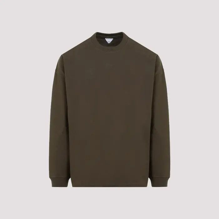 Bottega Veneta o1s1rm0326 Jersey Oversized Long Sleeve T-Shirt in Olive Size US S / EU 44-46 / 1 - 1 Thumbnail