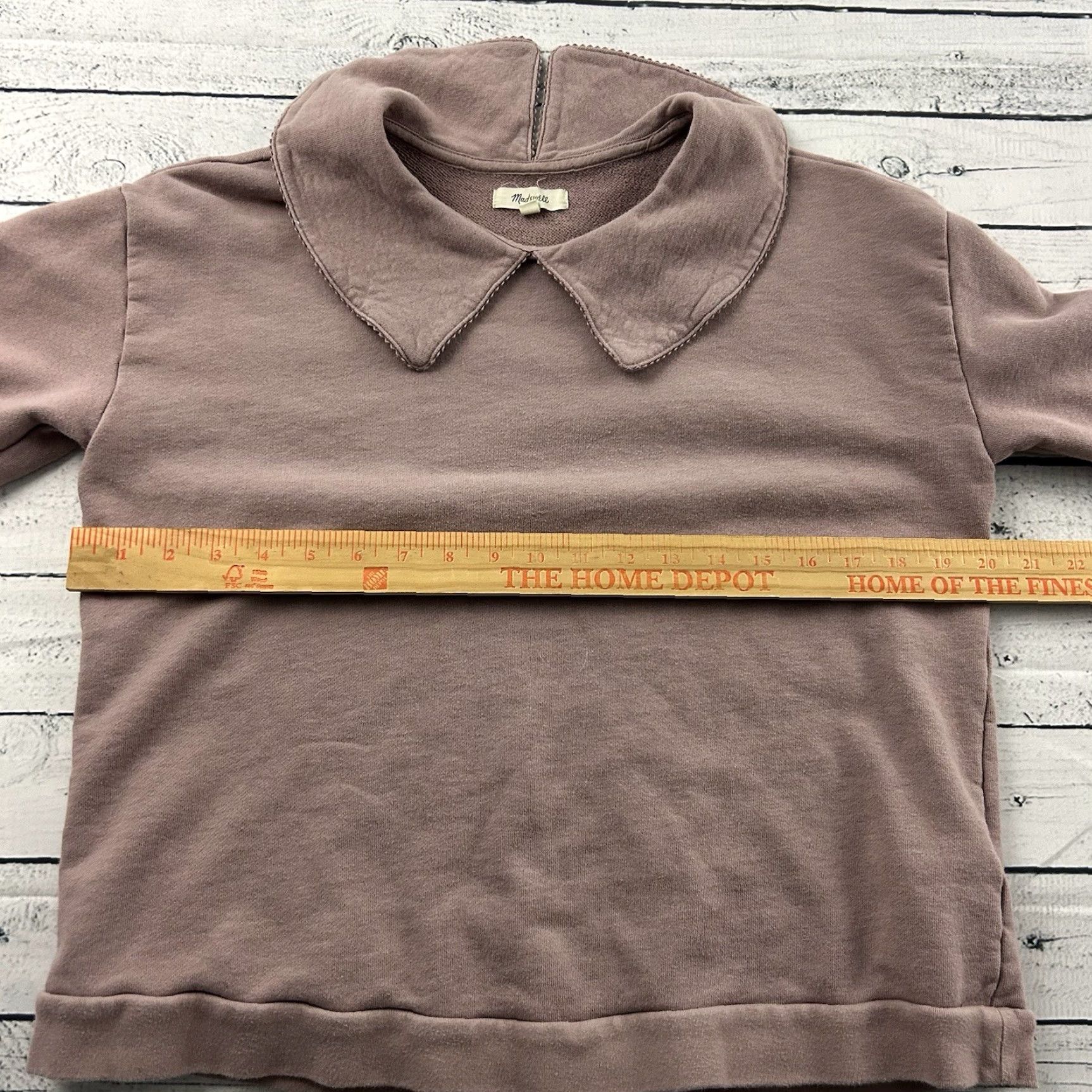 Madewell Madewell Sweatshirt Women XS Pullover Scallop Collar Pink MAEVE Shirt Size XS / US 0-2 / IT 36-38 - 4 Thumbnail