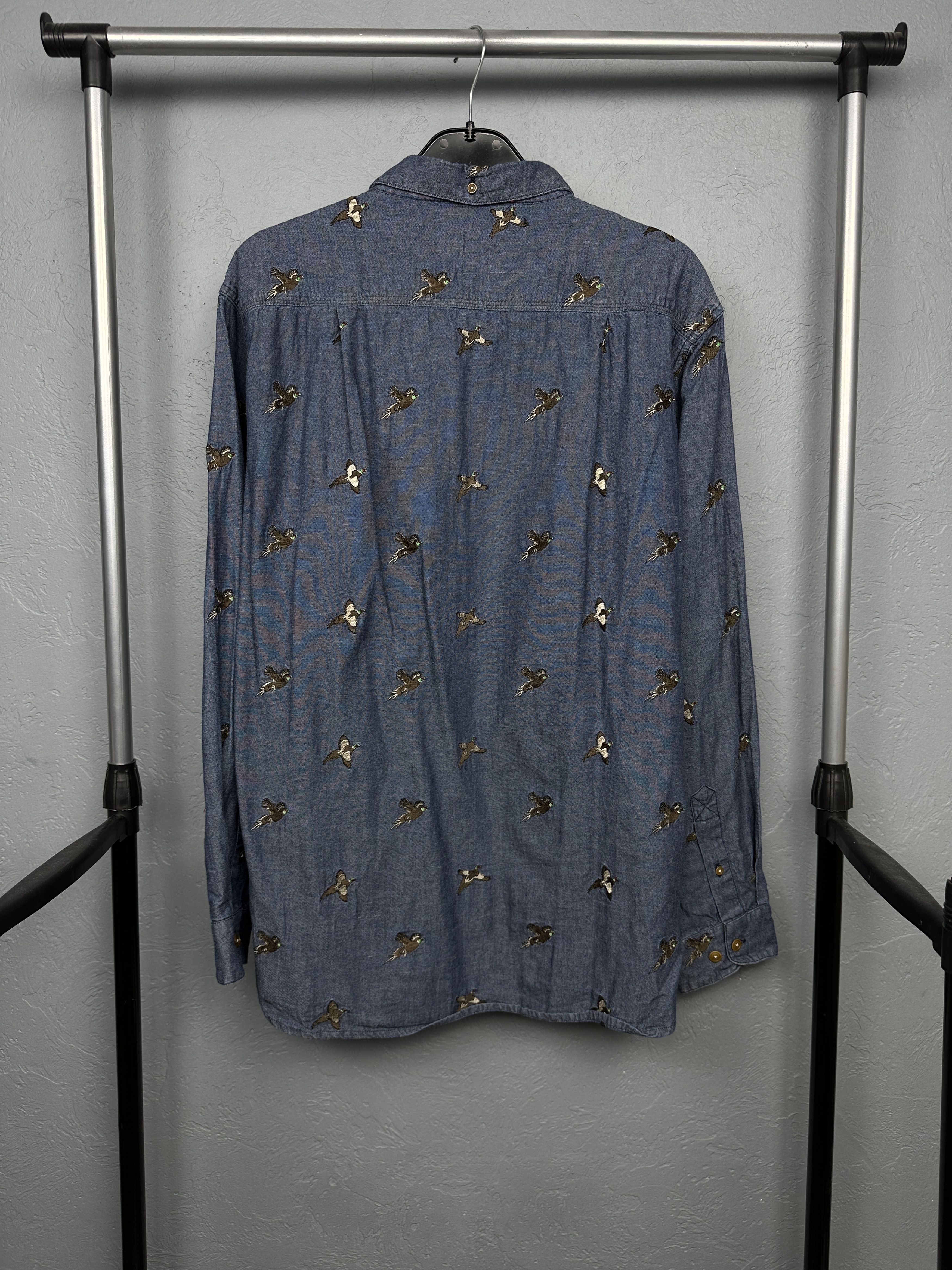 Barbour Barbour Vintage Mens Denim Long Sleeve Shirt Size US XL / EU 56 / 4 - 6 Thumbnail