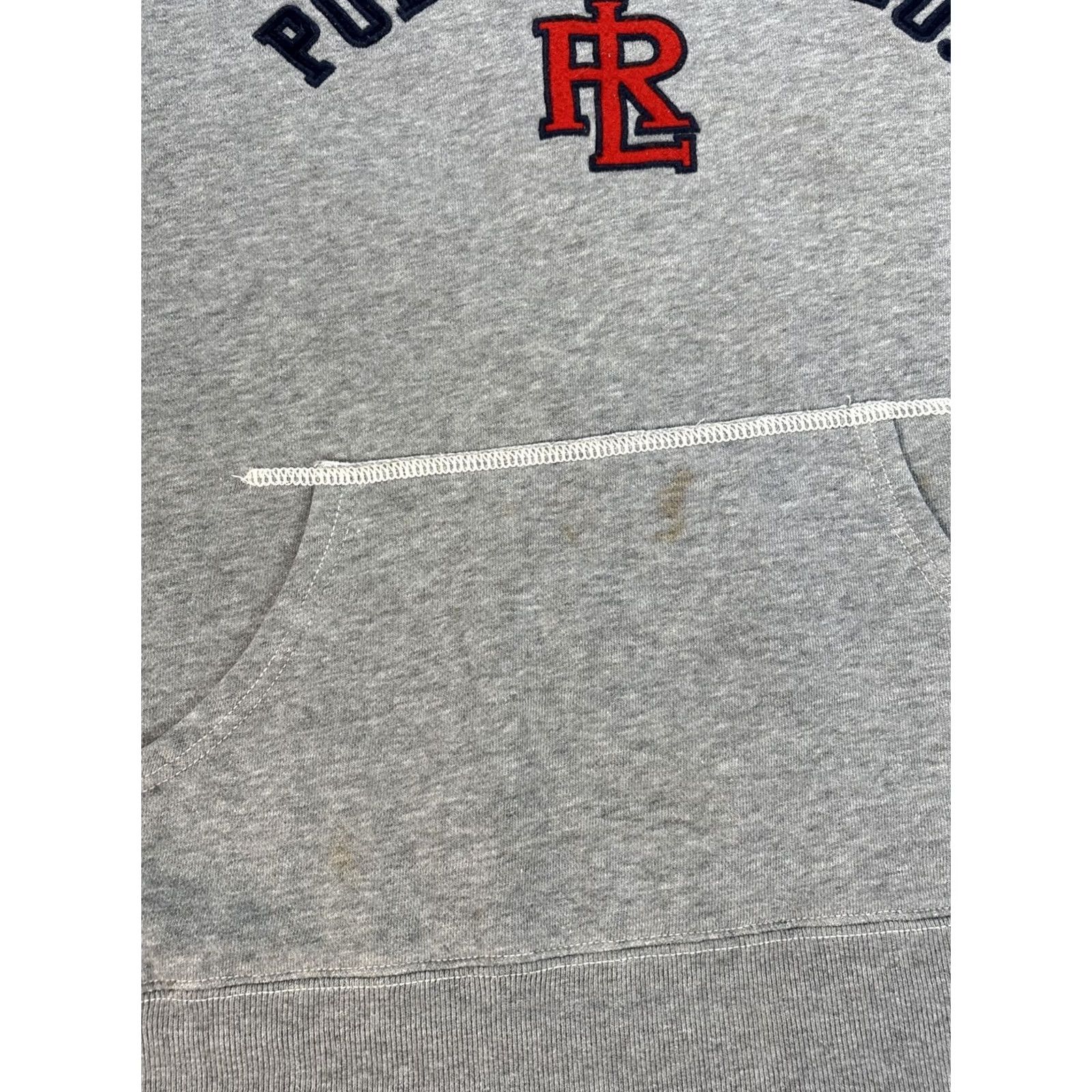 Vintage VINTAGE Polo Jeans Hoodie Mens XL Spell Out Embroidered Gray 90s Grunge Size US XL / EU 56 / 4 - 4 Thumbnail