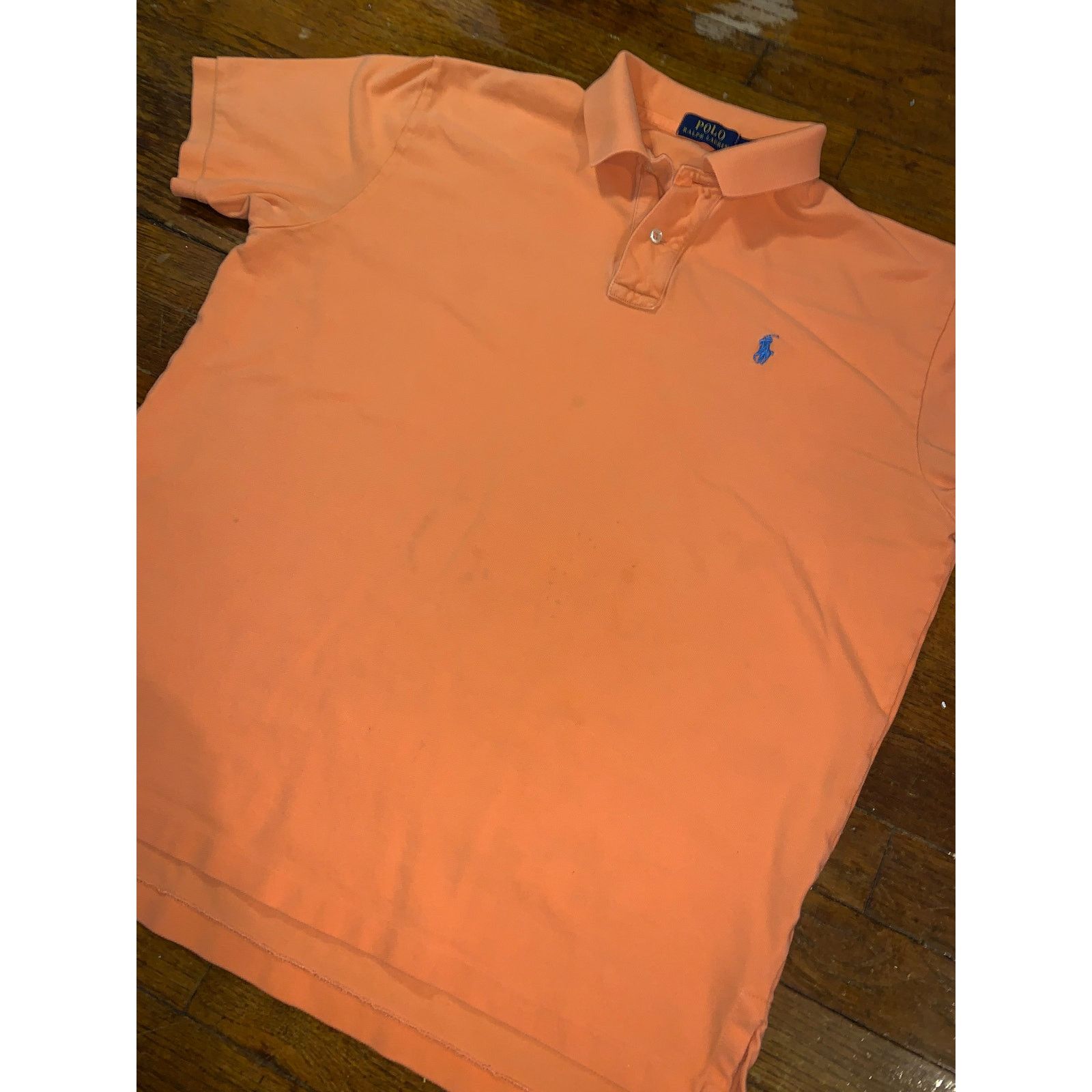 Polo Ralph Lauren Polo Ralph Lauren Men's L Orange Mesh Polo Shirt ShortSleeve Size US L / EU 52-54 / 3 - 4 Thumbnail