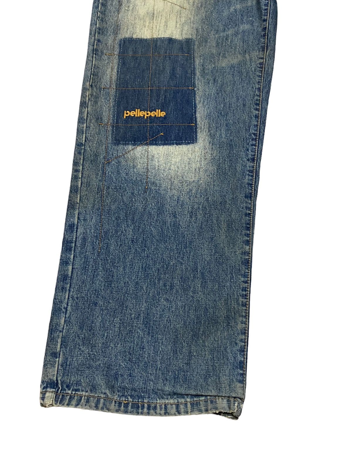 Pelle Pelle Rare Design Vintage Pelle Pelle Patchwork Baggy Jeans 2000s Size US 38 / EU 54 - 8 Thumbnail