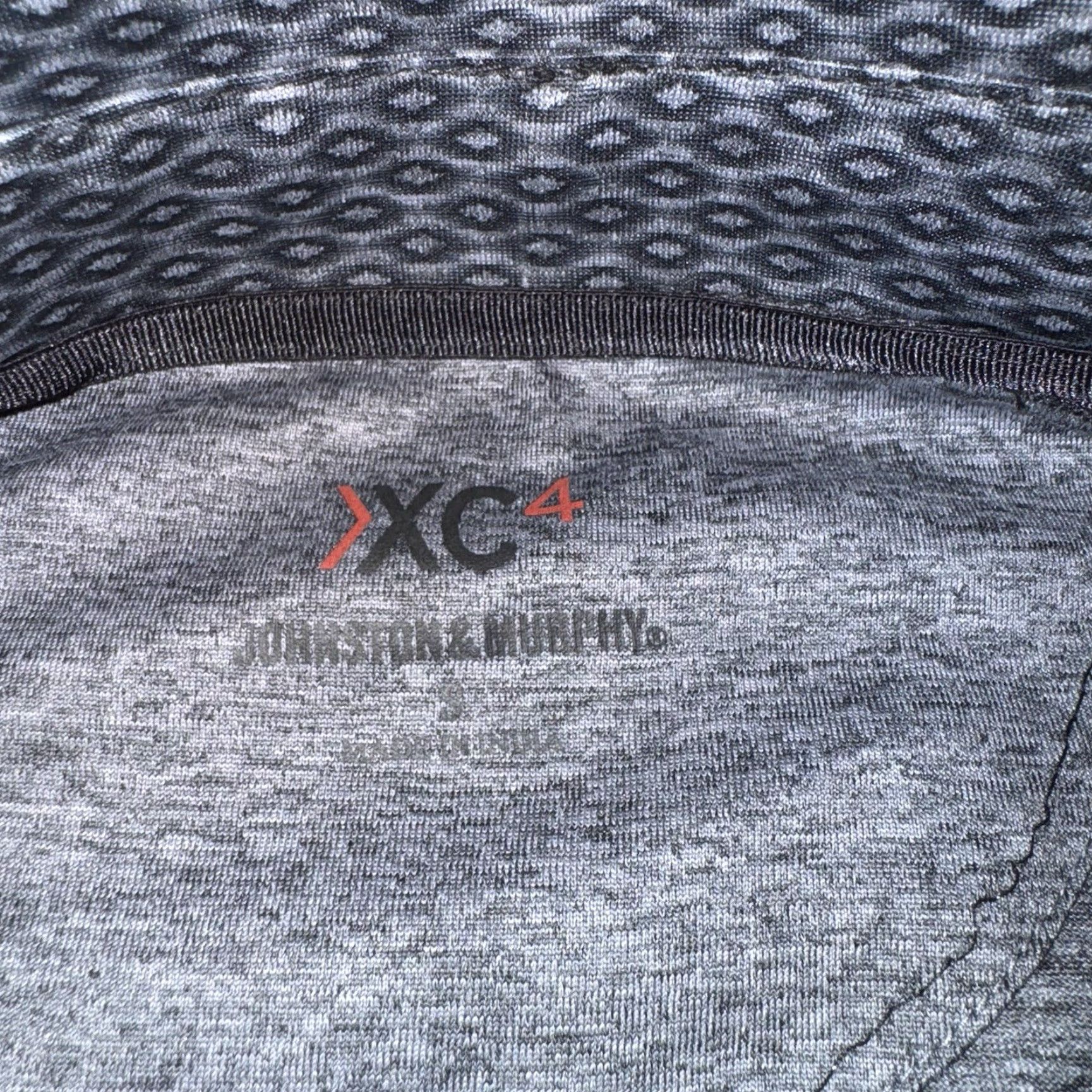 Johnston & Murphy Johnston Murphy XC4 Polo Shirt Men Small Black Silver Geometric Performance Golf Size US S / EU 44-46 / 1 - 2 Thumbnail
