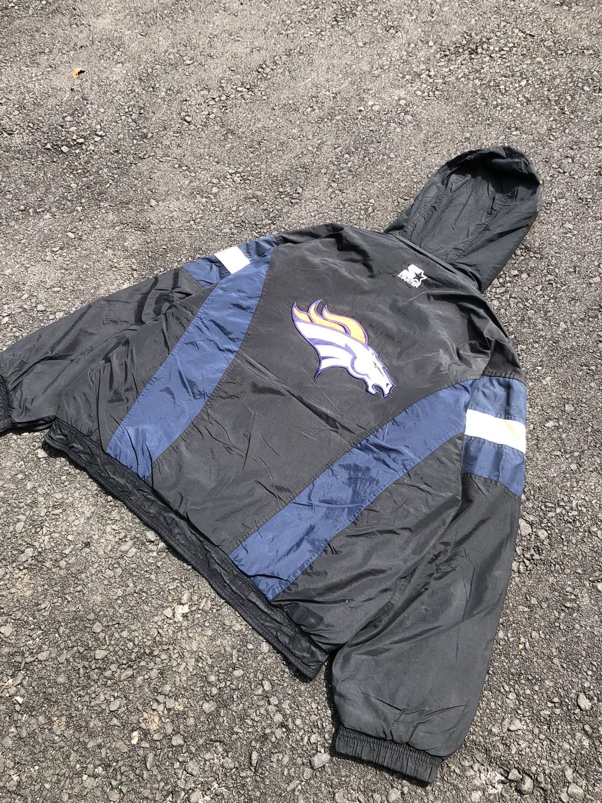 Vintage Vintage 90s Starter NFL Denver Broncos Hooded Jacket Size US XXL / EU 58 / 5 - 5 Thumbnail