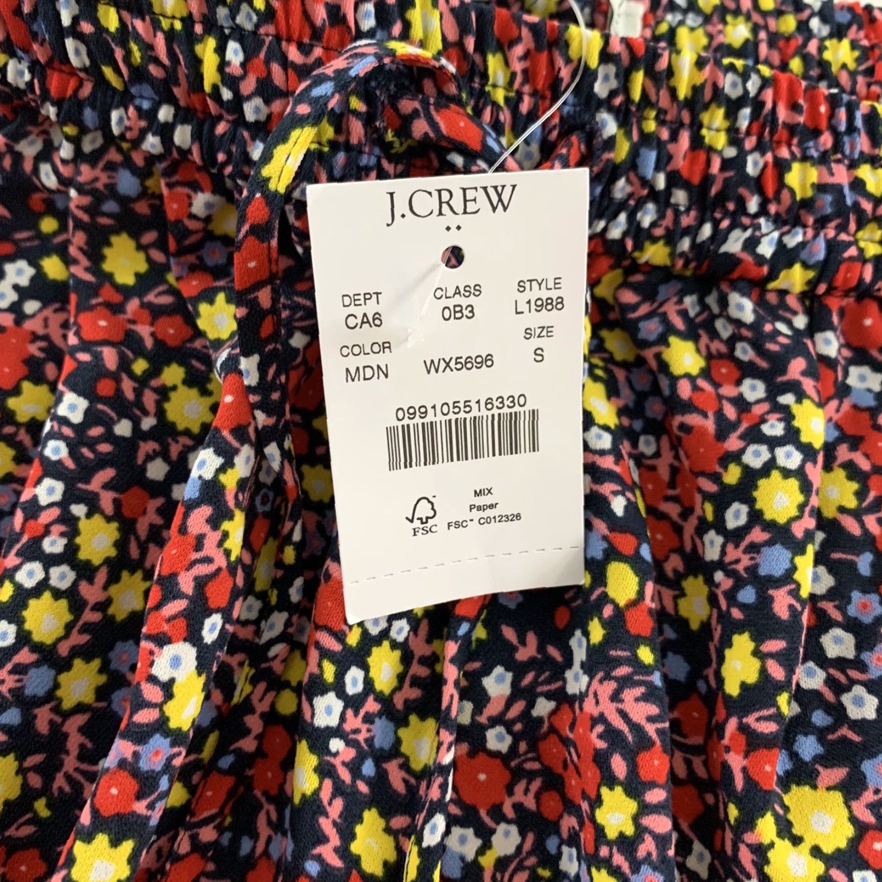 J.Crew J.CREW Floral Print Shorts Women's Small Multicolor Elastic Waist Shorted Bottoms S Floral Multicolor Women Size 28" / US 6 / IT 42 - 3 Thumbnail