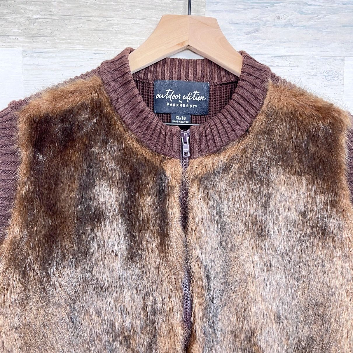 Parkhurst Outdoor Edition Parkhurst Faux Fur Vest Brown Womens XL Size XL / US 12-14 / IT 48-50 - 2 Thumbnail