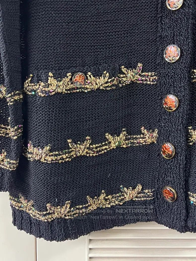Chanel Chanel Black knitted cardigan coat Size XS / US 0-2 / IT 36-38 - 5 Thumbnail