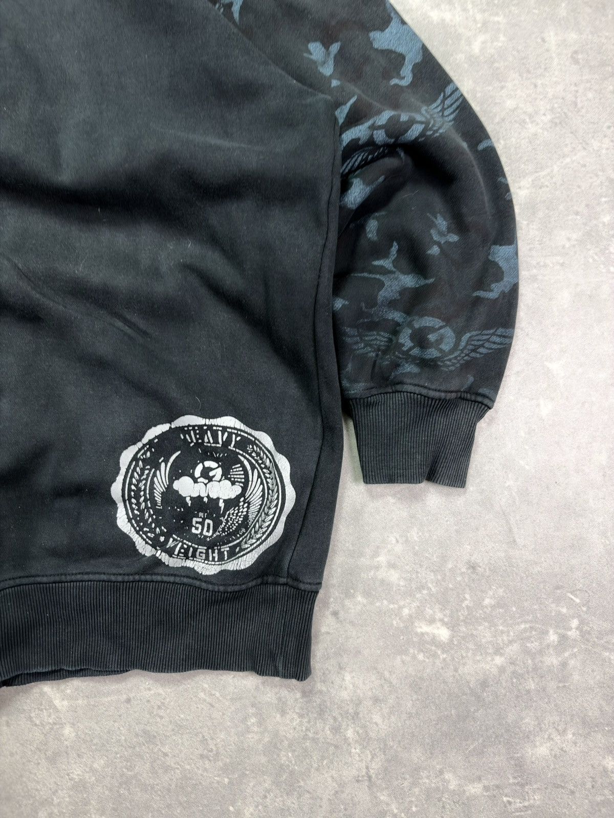 G-Unit G-Unit Big Logo Camo Sleeves Faded Baggy Zip Hoodie XXL Size US XXL / EU 58 / 5 - 12 Thumbnail
