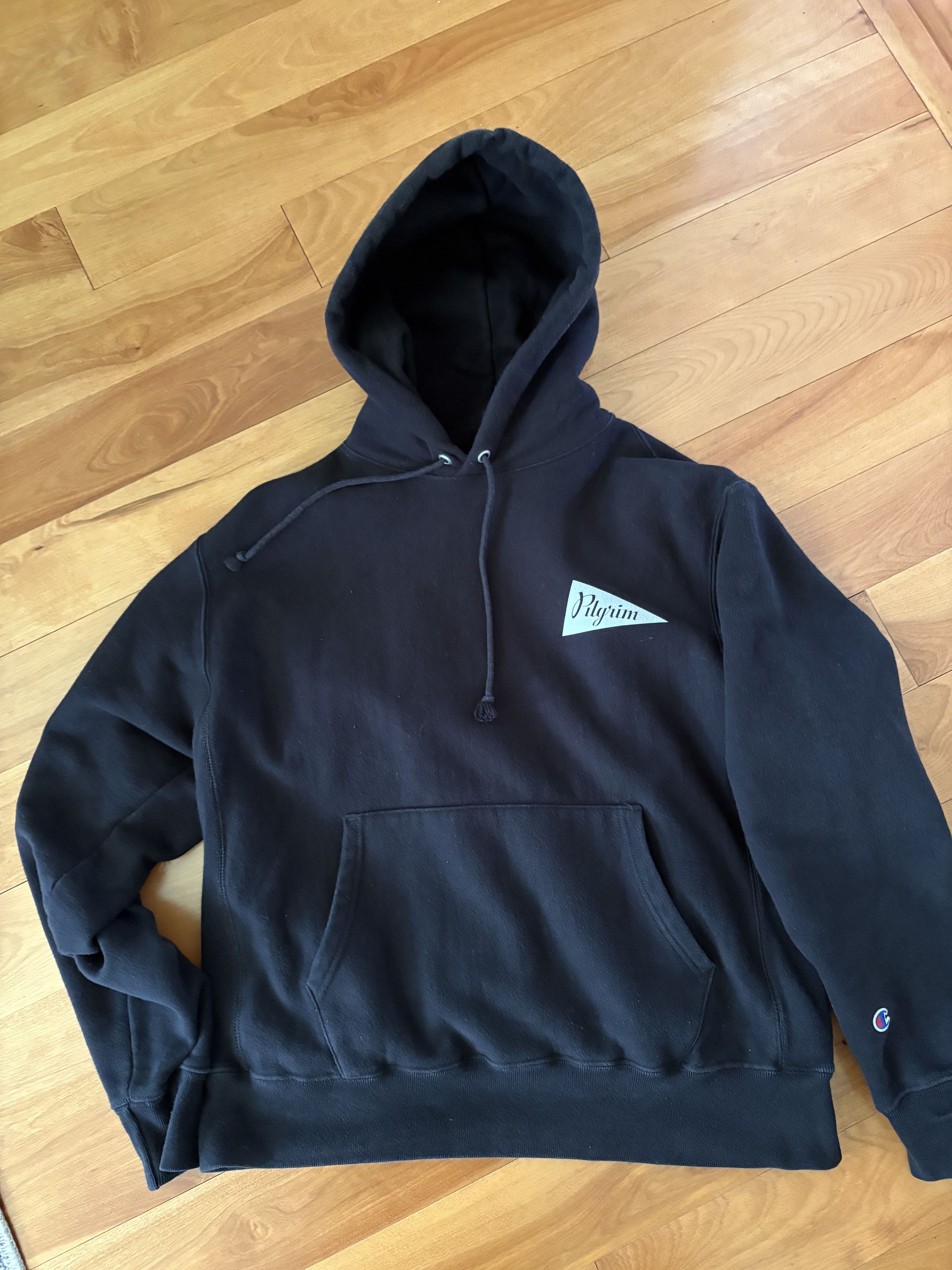 Pilgrim Surf + Supply Reverse Weave Champion Hoodie - Black Size US L / EU 52-54 / 3 - 1 Preview