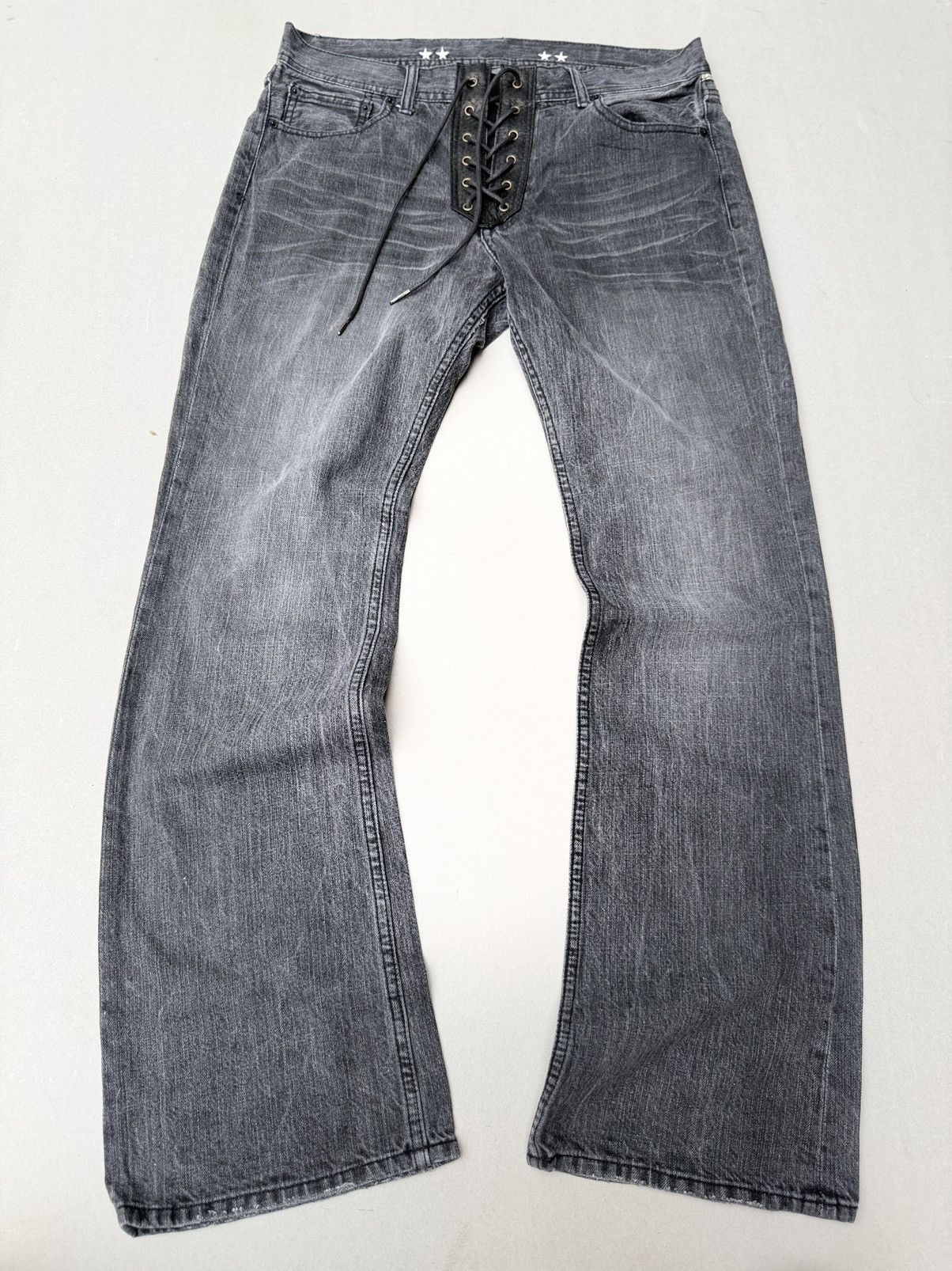 Japanese Brand VIENUS lace up flare jeans Size US 26 / EU 42 - 7 Thumbnail