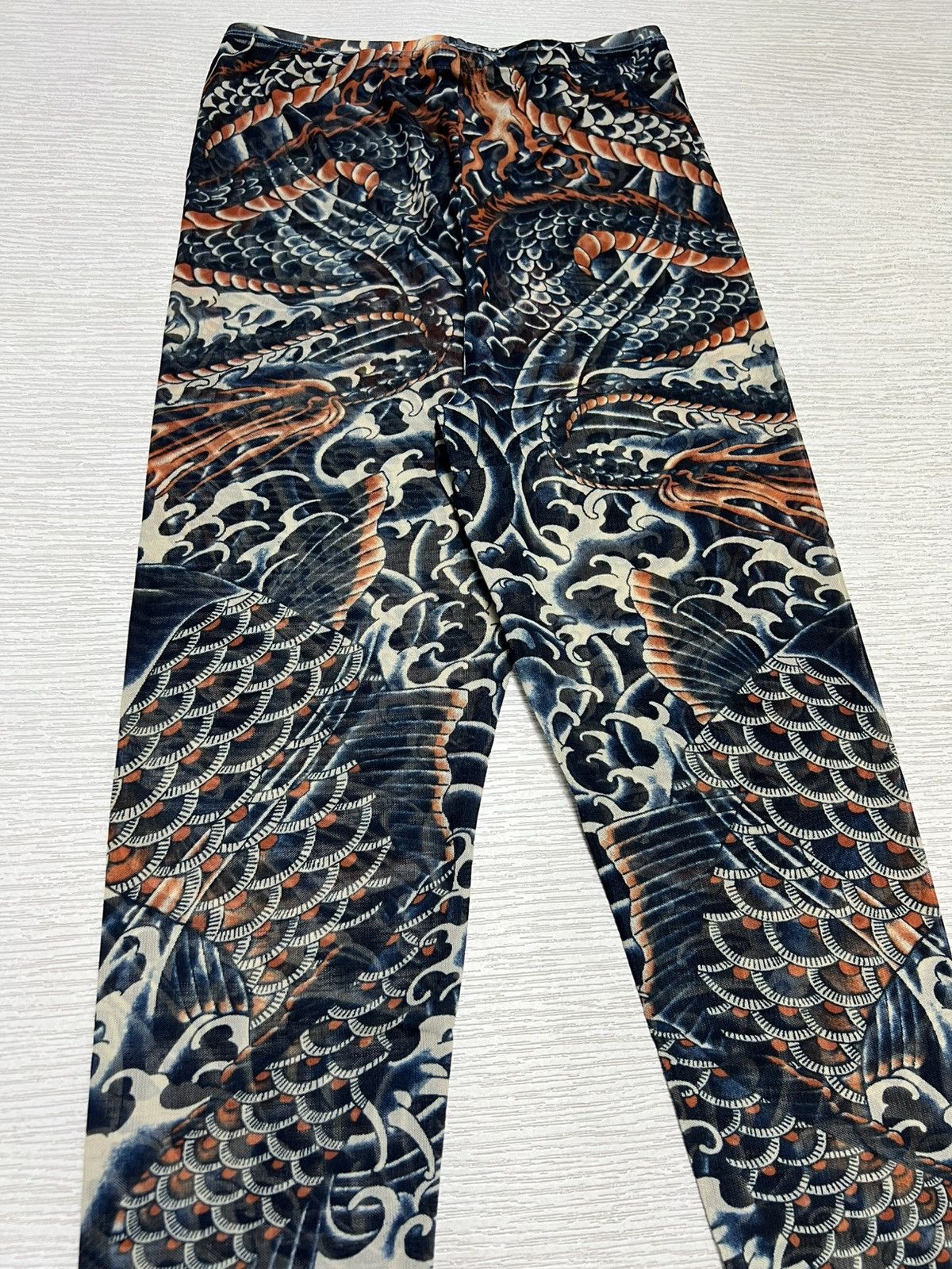 Jean Paul Gaultier Jean Paul Gaultier X Target Koi Fish Mesh Tattoo Leggings Size 23" - 10 Thumbnail
