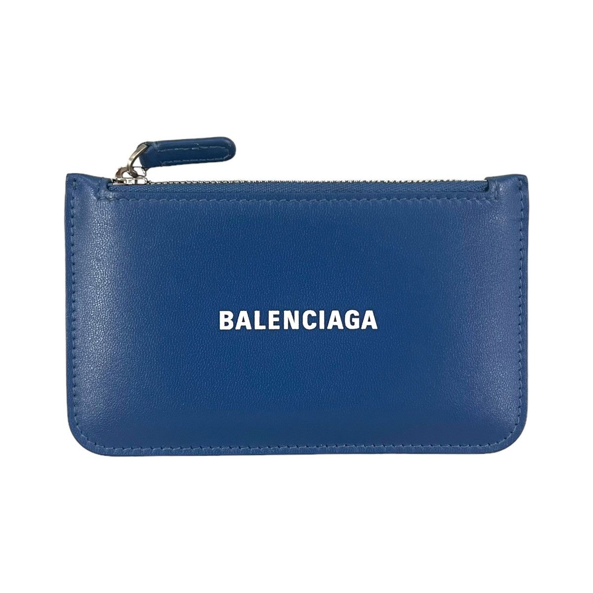 Balenciaga Logo Zipper Card Holder Wallet