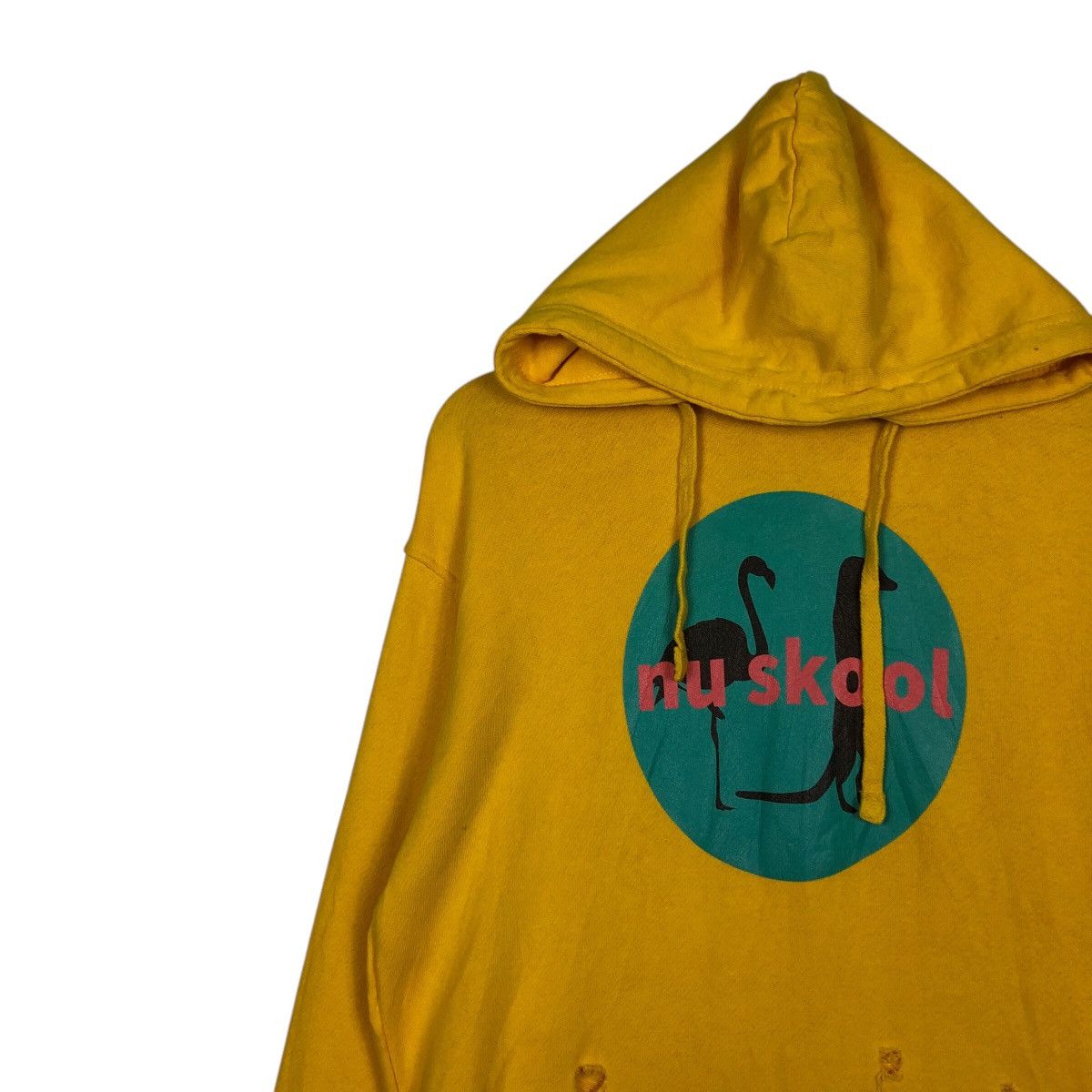 Japanese Brand 📌Distressed Design Rich Yellow Hoodie Sweatshirt Nu Skool Size US L / EU 52-54 / 3 - 8 Thumbnail