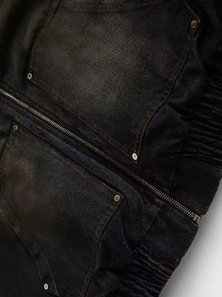 Other Streetwear Washed Retro Patchwork Zipper Winter Jacket Size US XL / EU 56 / 4 - 9 Thumbnail