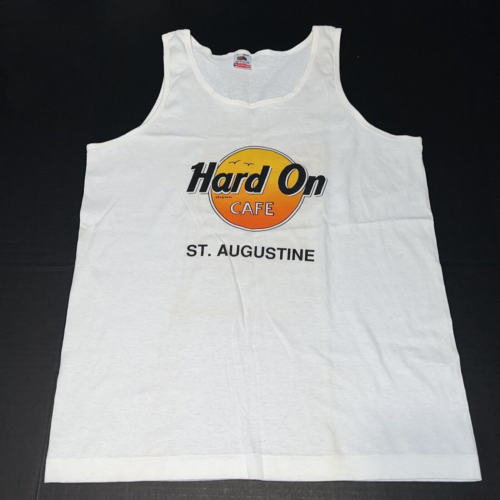 Fruit Of The Loom Vintage Hard On Cafe St. Augustine Tank Top Hard Rock Parody Size US M / EU 48-50 / 2 - 1 Thumbnail