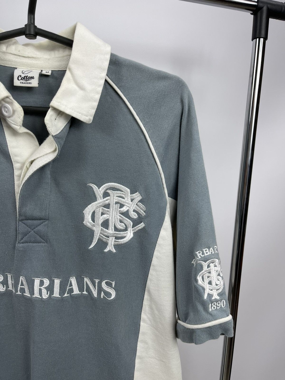 Rugby Ralph Lauren Cotton Barbarians Rugby Jersey Size M 2011-12 Grey Size US M / EU 48-50 / 2 - 2 Thumbnail