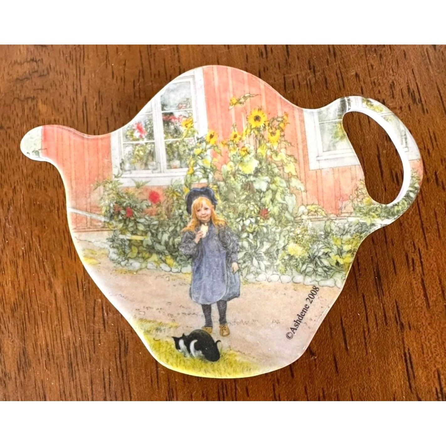 Other Ashdene Tes Bag Holder Girl with Cat Sunflowers 2008 Austral Size ONE SIZE - 2 Thumbnail