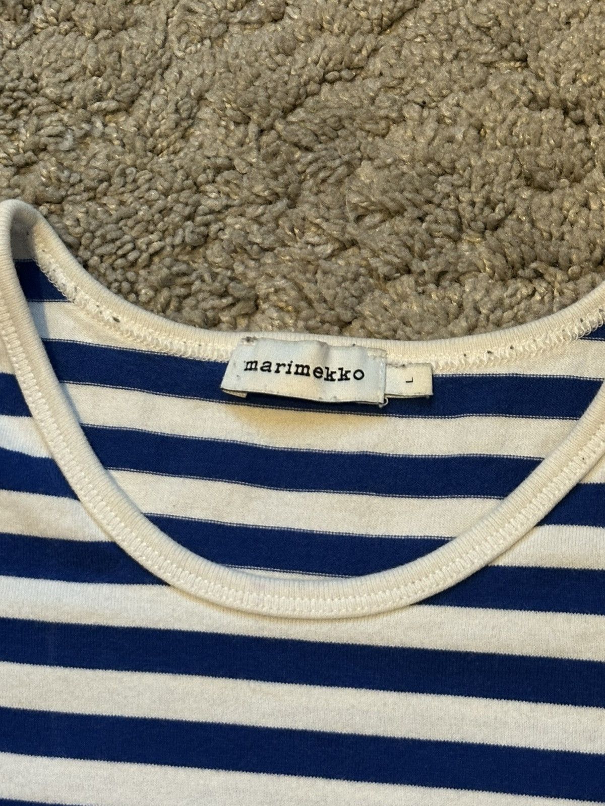 Marimekko Marimekko Blue White Stripe Long Sleeve Size US M / EU 48-50 / 2 - 3 Thumbnail
