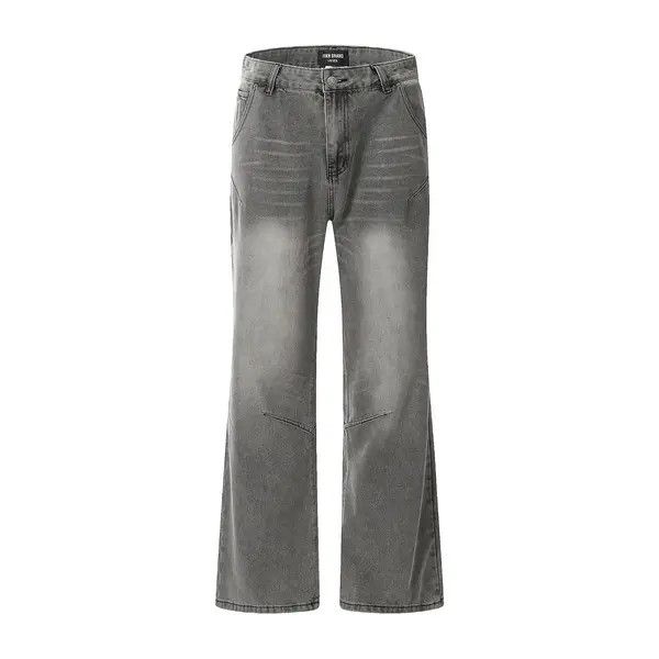 Japanese Brand Rumi Men's American retro high street washed straight jeans Size US 32 / EU 48 - 6 Thumbnail