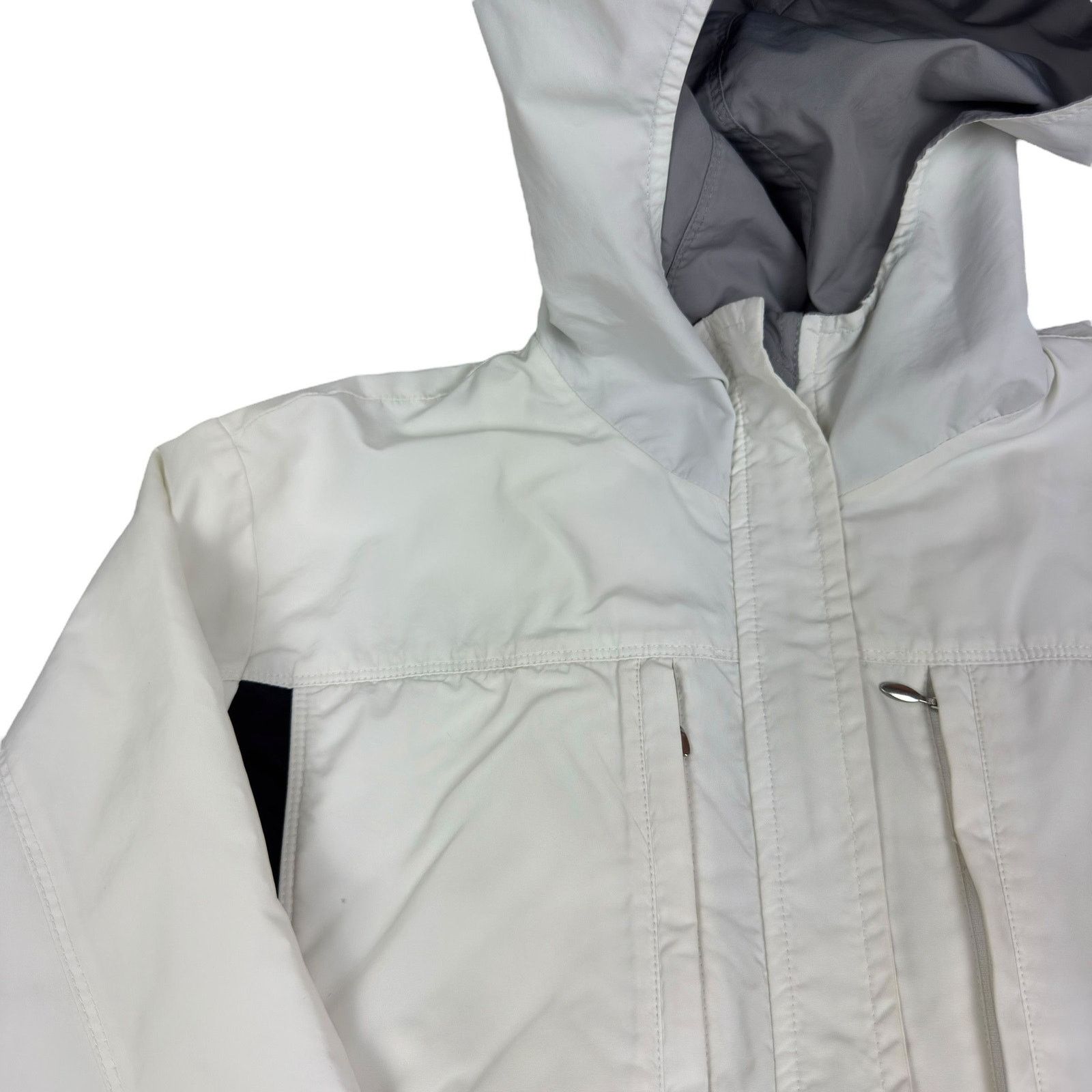 Nike Nike Womens White Swoosh Full Zip Windbreaker Jacket S (4-6) Size S / US 4 / IT 40 - 3 Thumbnail