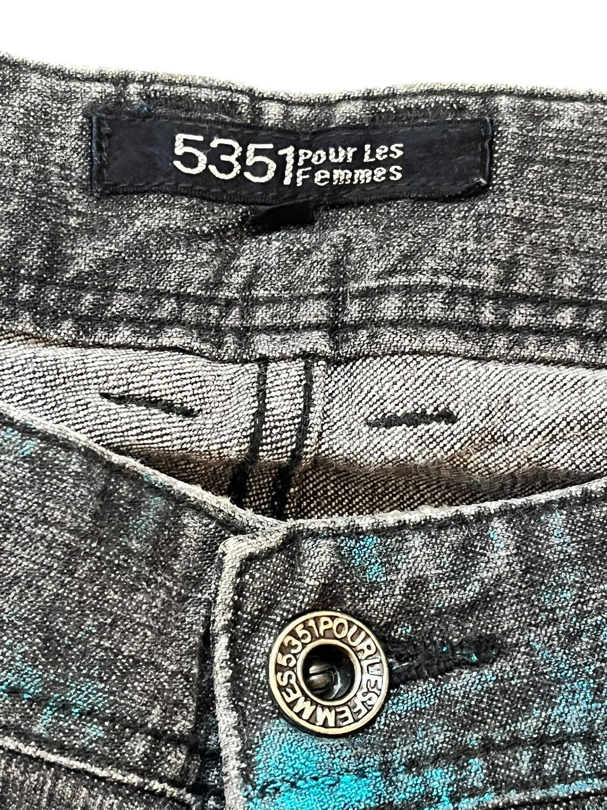 5351 POUR LES HOMMES Vintage 5351 Pour Les Homme Skinny Blue Essence Denim Size US 29 - 5 Thumbnail