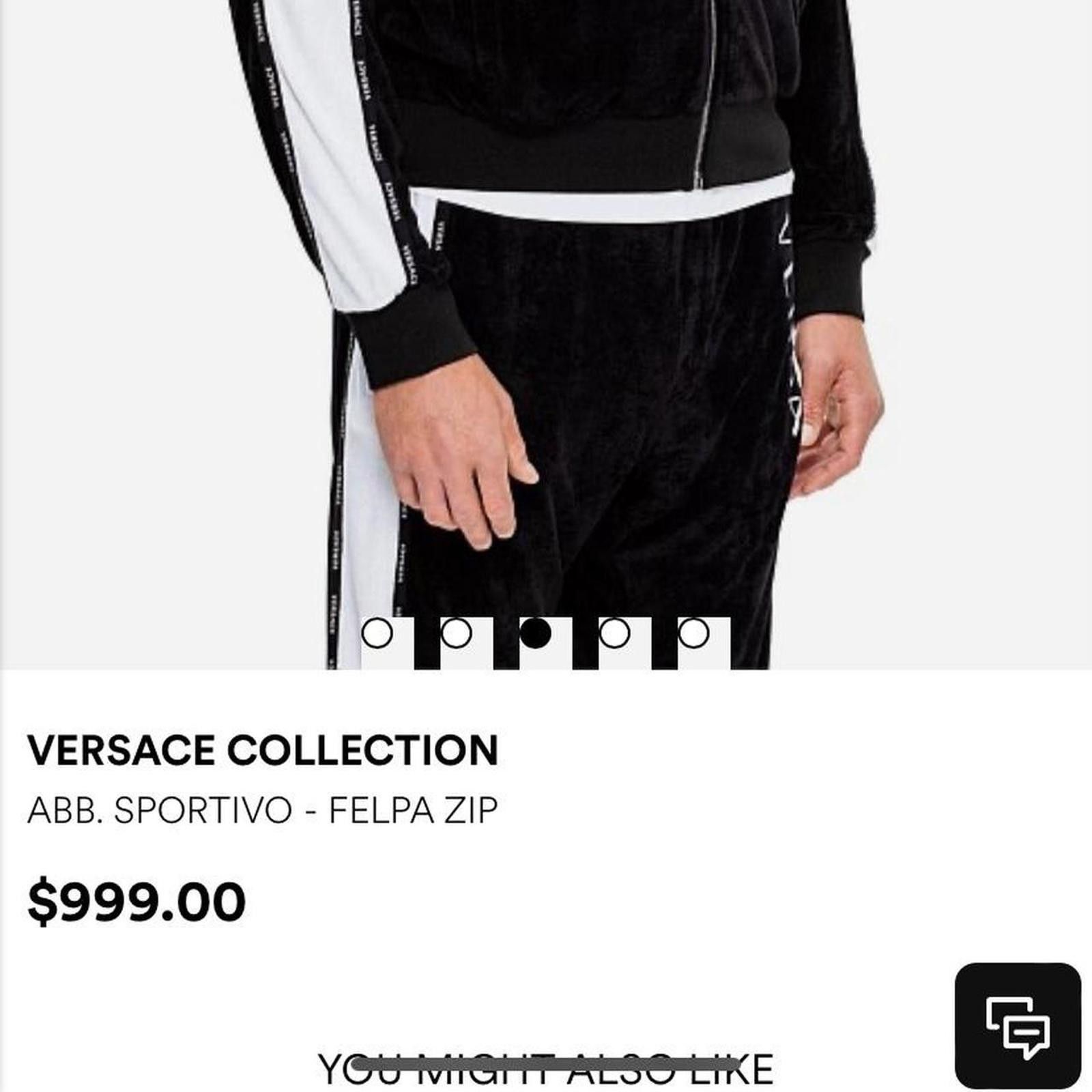 Versace Versace Men's Black and White Track Jacket Size US M / EU 48-50 / 2 - 6 Thumbnail