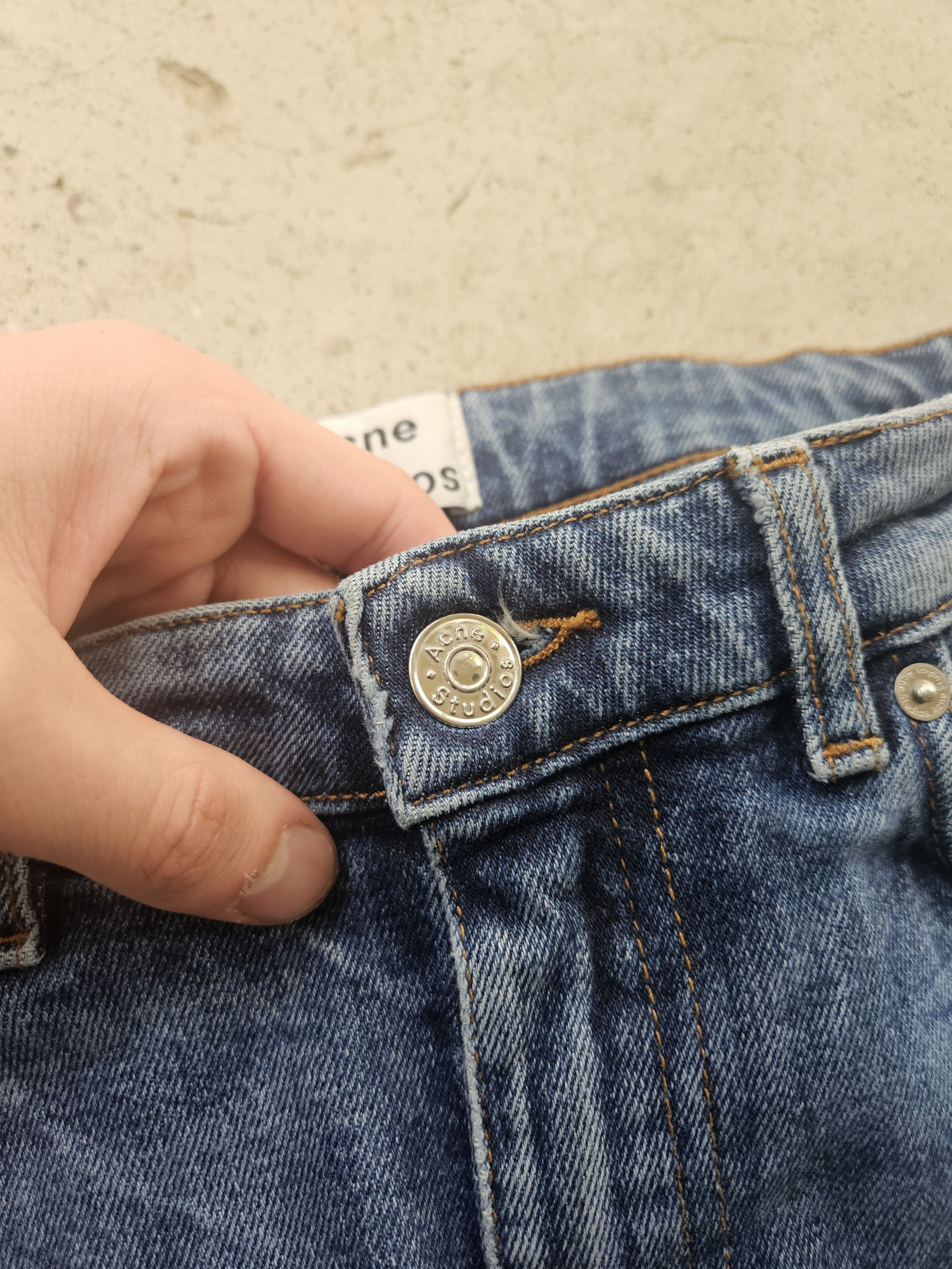 Acne Studios Row Fringe CLTVT Blue Denim Jeans Size US 26 / EU 42 - 7 Thumbnail