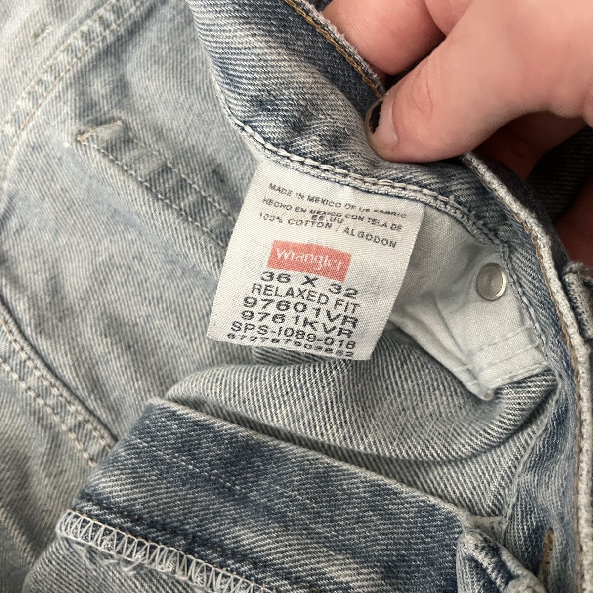 Wrangler Wrangler Men’s Blue Denim Jeans Size 36x32 Size US 36 / EU 52 - 4 Thumbnail