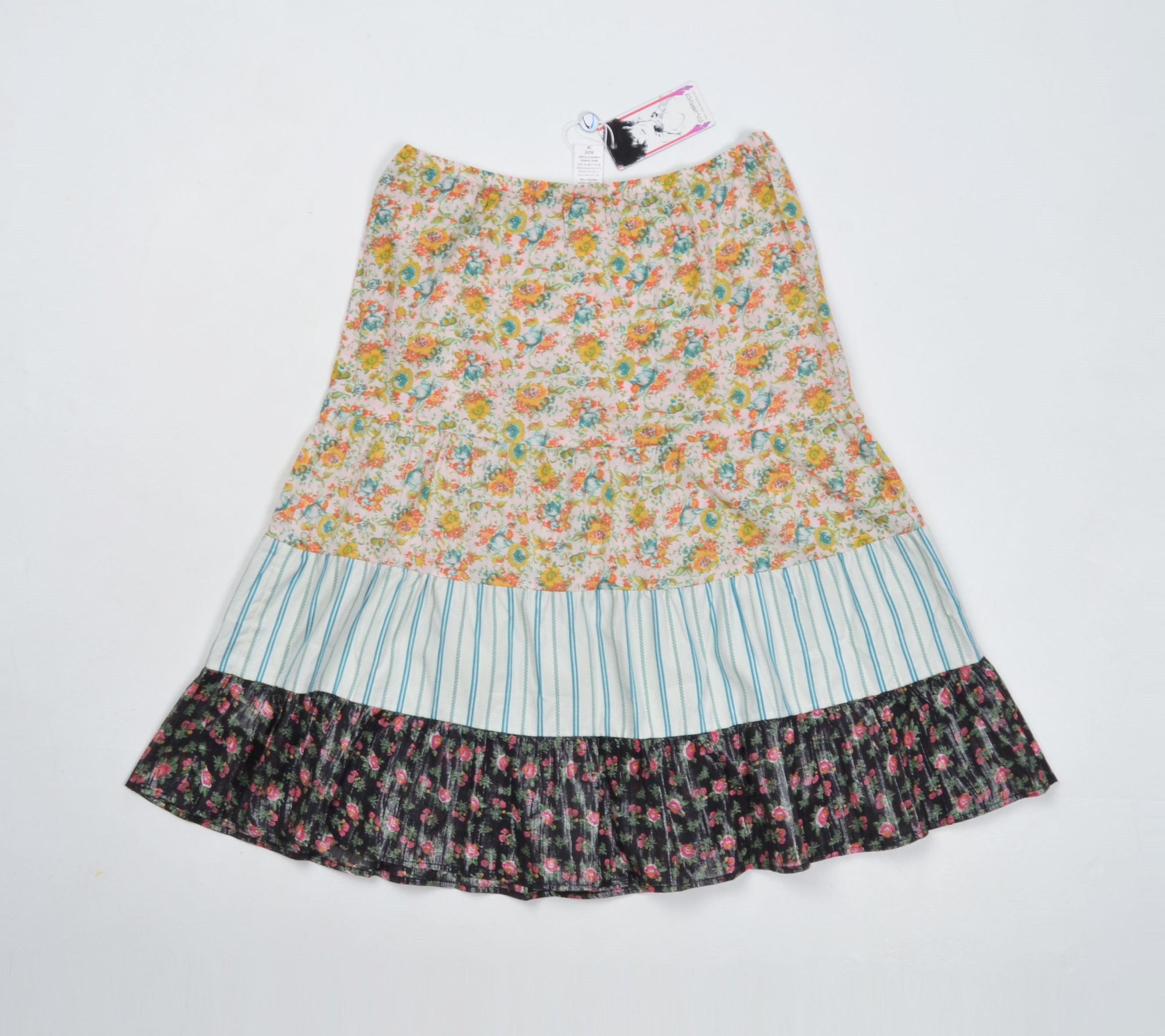 Custo Barcelona Custo Barcelona Vintage Y2K Boho Floral Flared Skirt Size 26" / US 2 / IT 38 - 10 Thumbnail