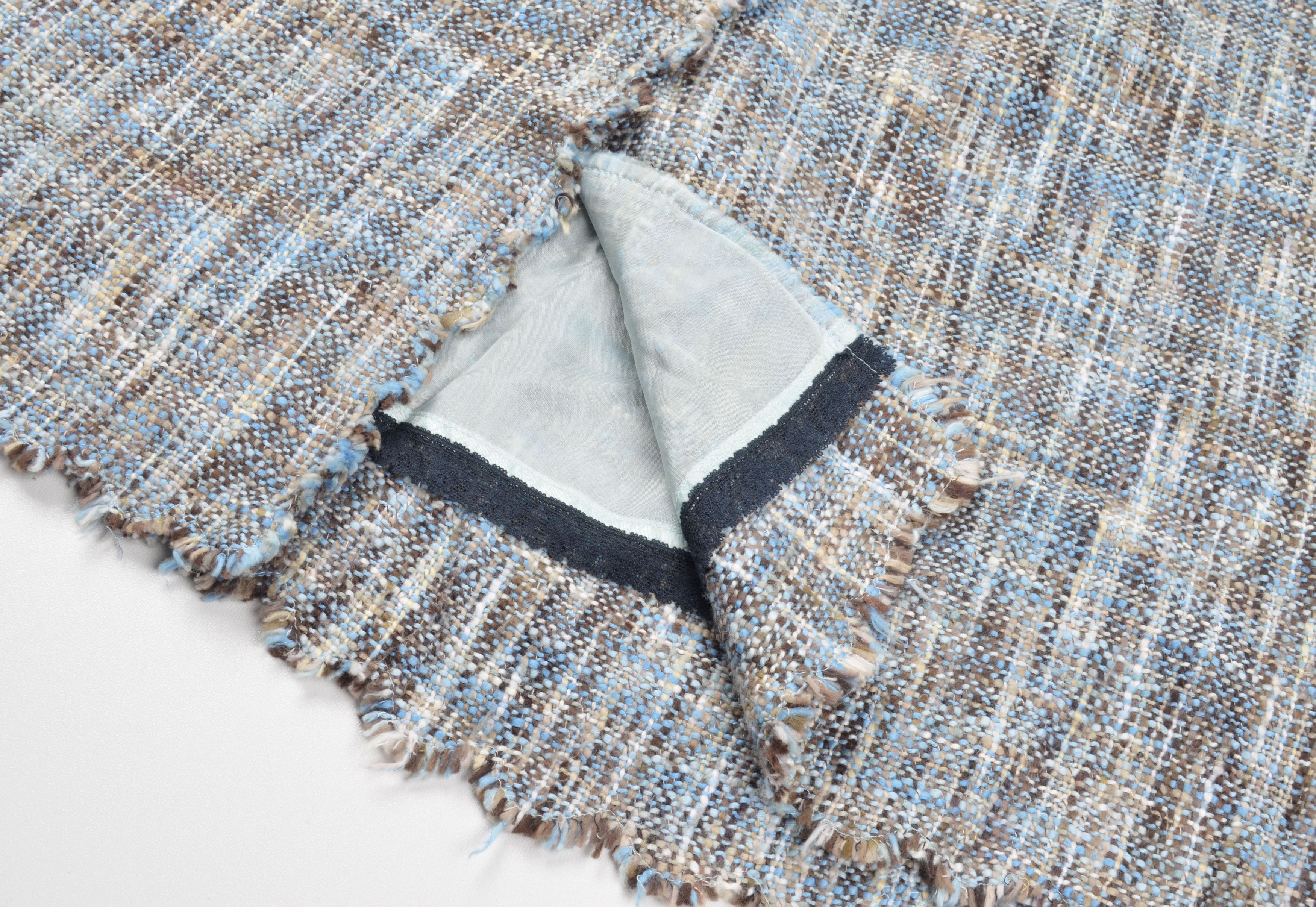 Vintage Paul Smith Tweed Multicolor Knee Length A-line Skirt
