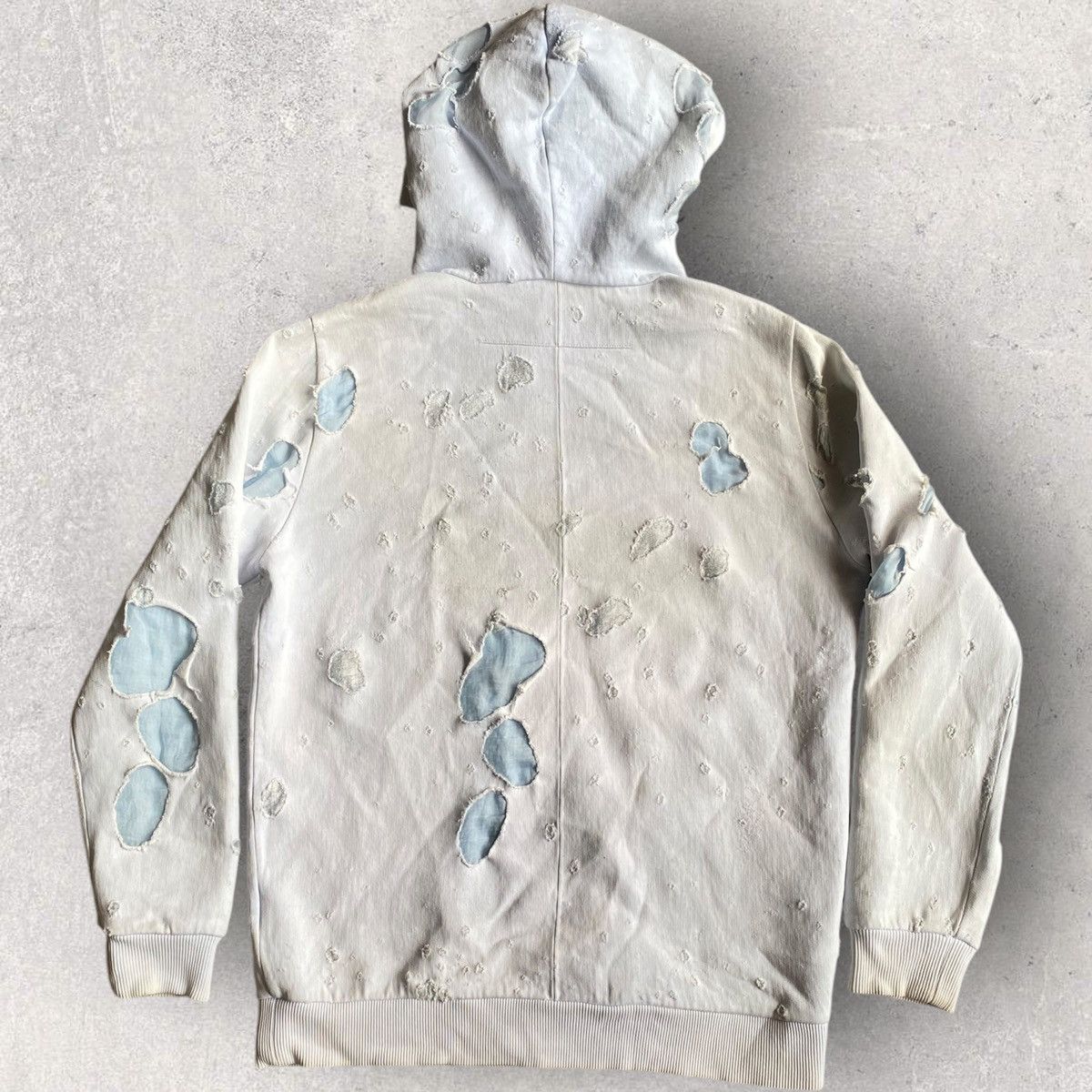 Givenchy Givenchy Blue Distressed Hoodie Size US XS / EU 42 / 0 - 7 Thumbnail