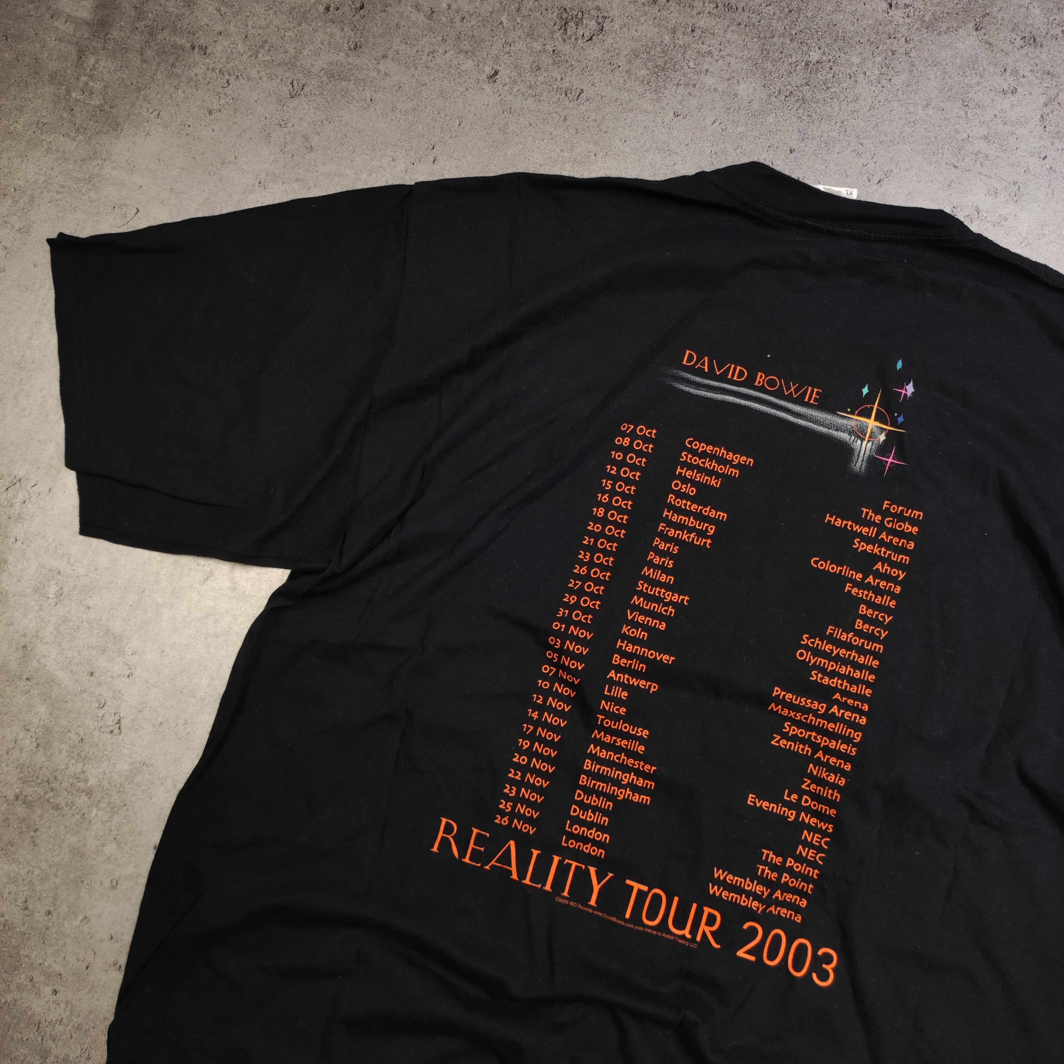 Band Tees × Vintage Vintage RARE OG 2003 David Bowie Reality Tour Promo Tee Size US XL / EU 56 / 4 - 7 Thumbnail