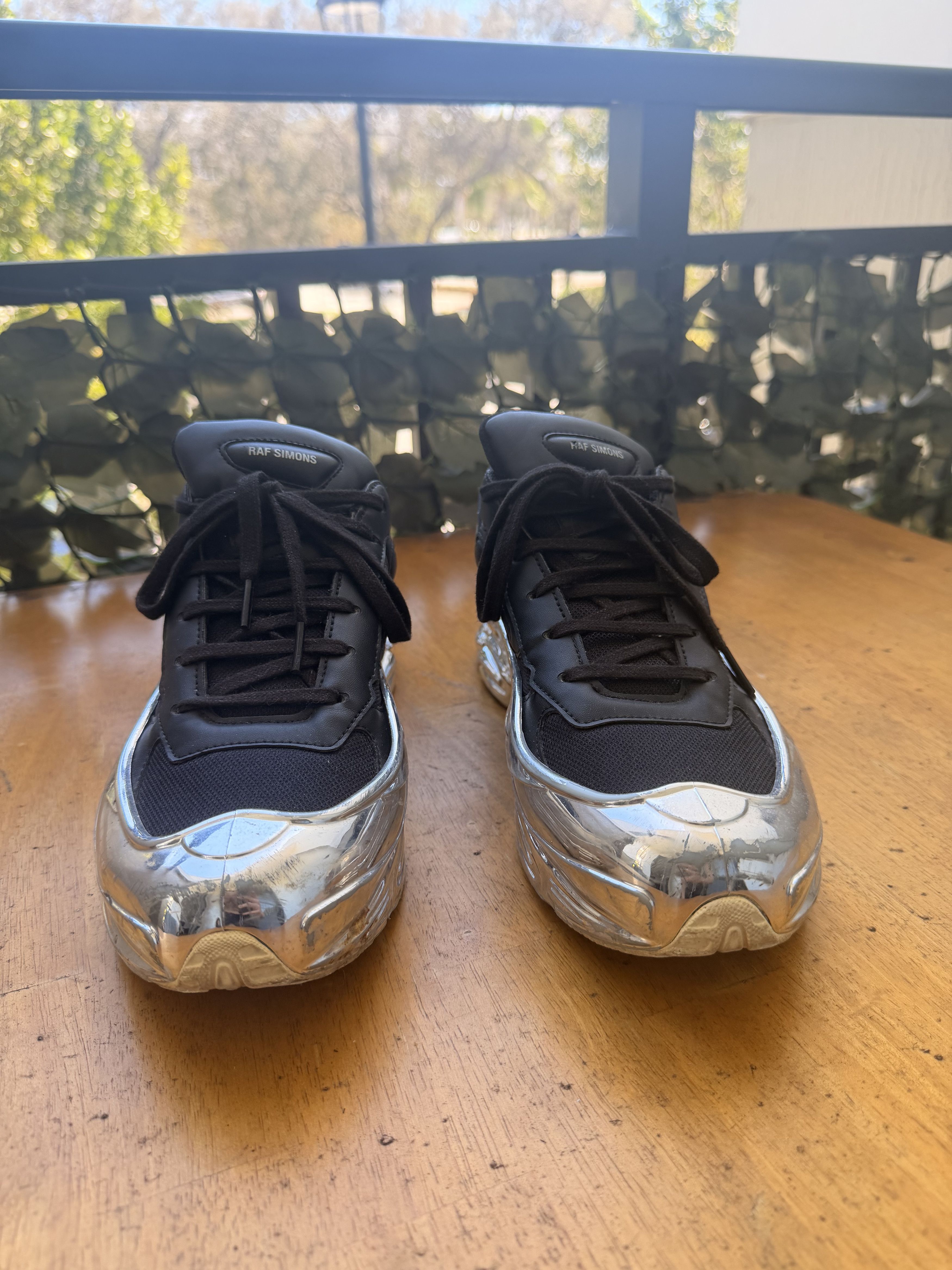 Adidas × Raf Simons Adidas x Raf Simons Ozweego Mirrored Black Silver Size US 10 / EU 43 - 7 Thumbnail