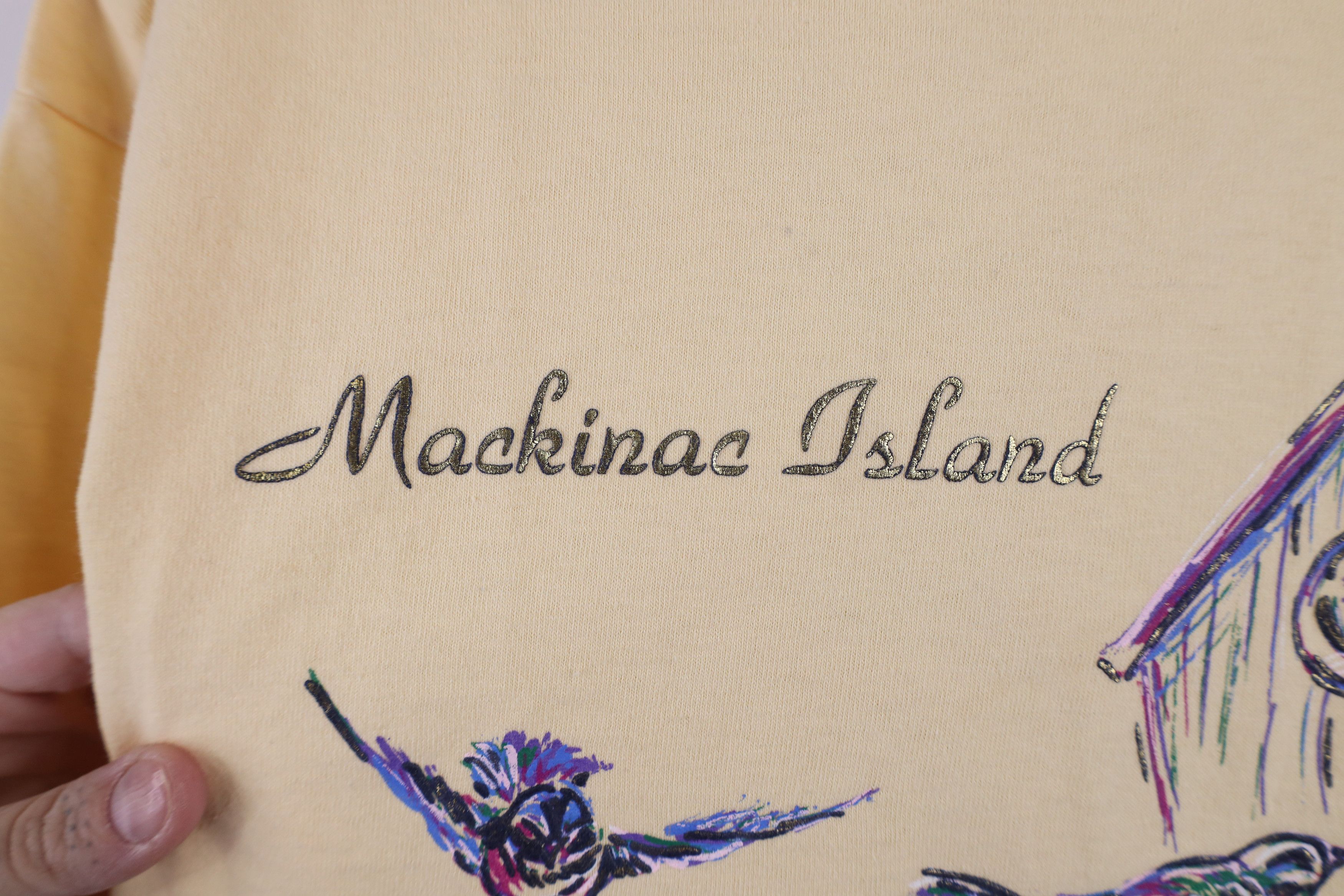 Vintage Vintage 90s Streetwear Island Nature Bird Flower T-Shirt Size L / US 10 / IT 46 - 5 Thumbnail