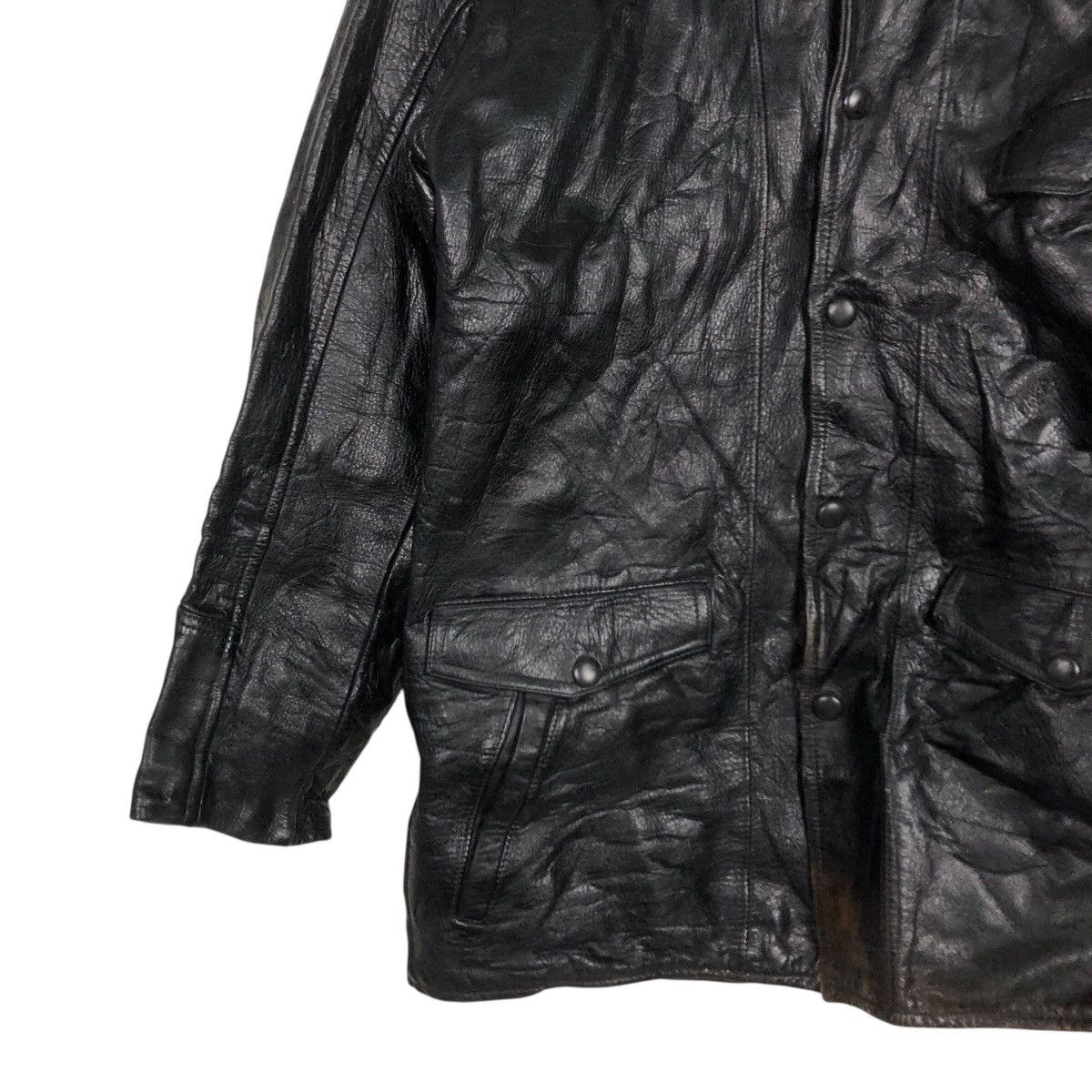 Vintage 📌Vintage Leather Jacket Blanket King City Issey Miyake Size US M / EU 48-50 / 2 - 5 Thumbnail