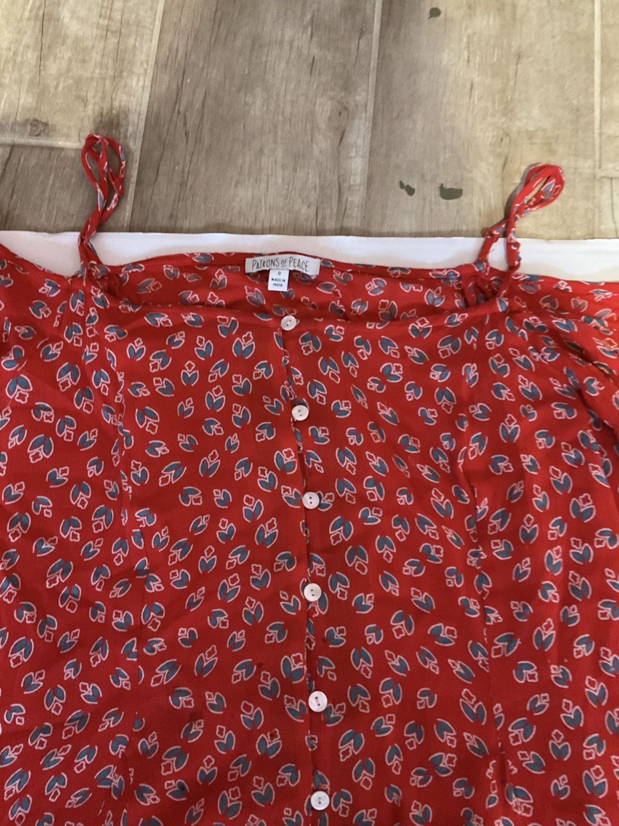 Other Red floral flowy summer dress Size S / US 4 / IT 40 - 3 Thumbnail