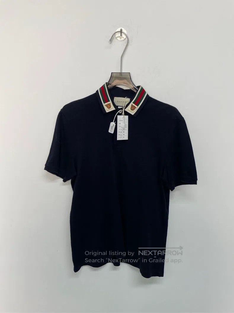 Gucci Gucci Tiger head embroidered Polo short sleeves Size US L / EU 52-54 / 3 - 1 Thumbnail