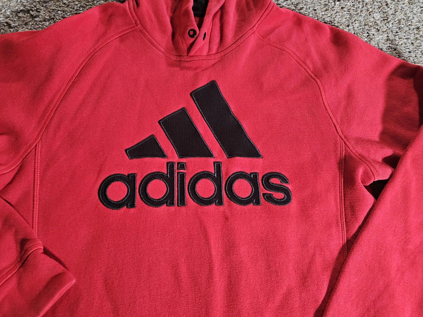 Adidas Adidas Hoodie Mens S Red Logo Graphic Pullover Sweatshirt Size US S / EU 44-46 / 1 - 2 Thumbnail
