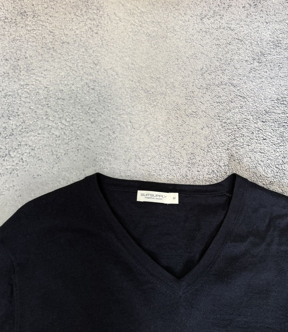 Suitsupply Suitsupply Mens M Merino Wool V Neck Sweater Pullover Navy Size US M / EU 48-50 / 2 - 6 Thumbnail